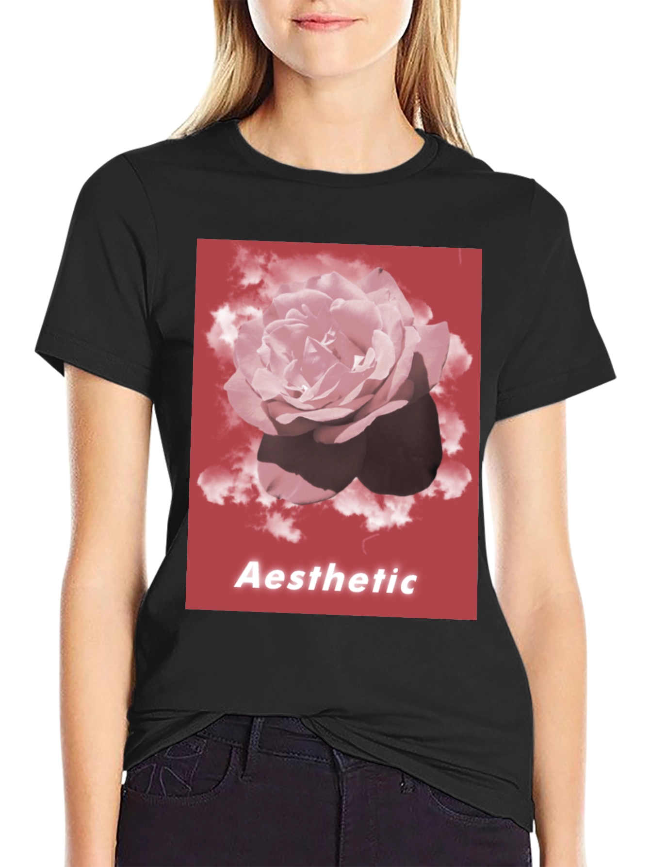 Aesthetic Rose Graphic T-Shirt