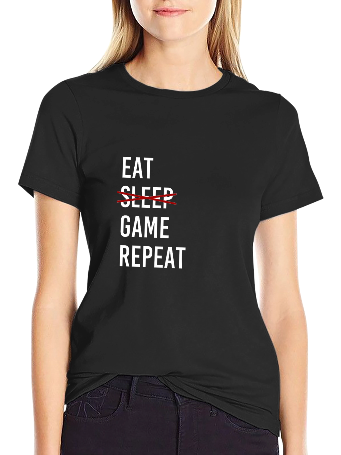 Eat Game Repeat Graphic Tee - Gamer Lifestyle T-Shirt