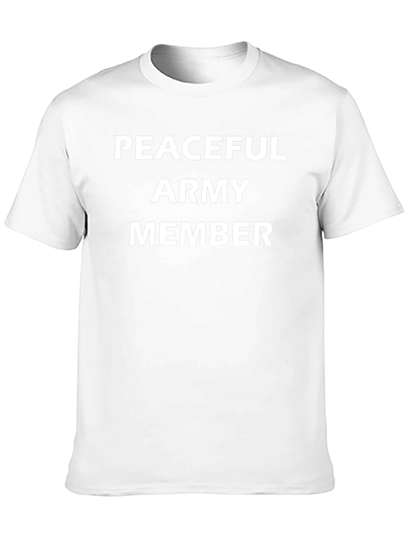 Peaceful Army Member Black Graphic Tee
