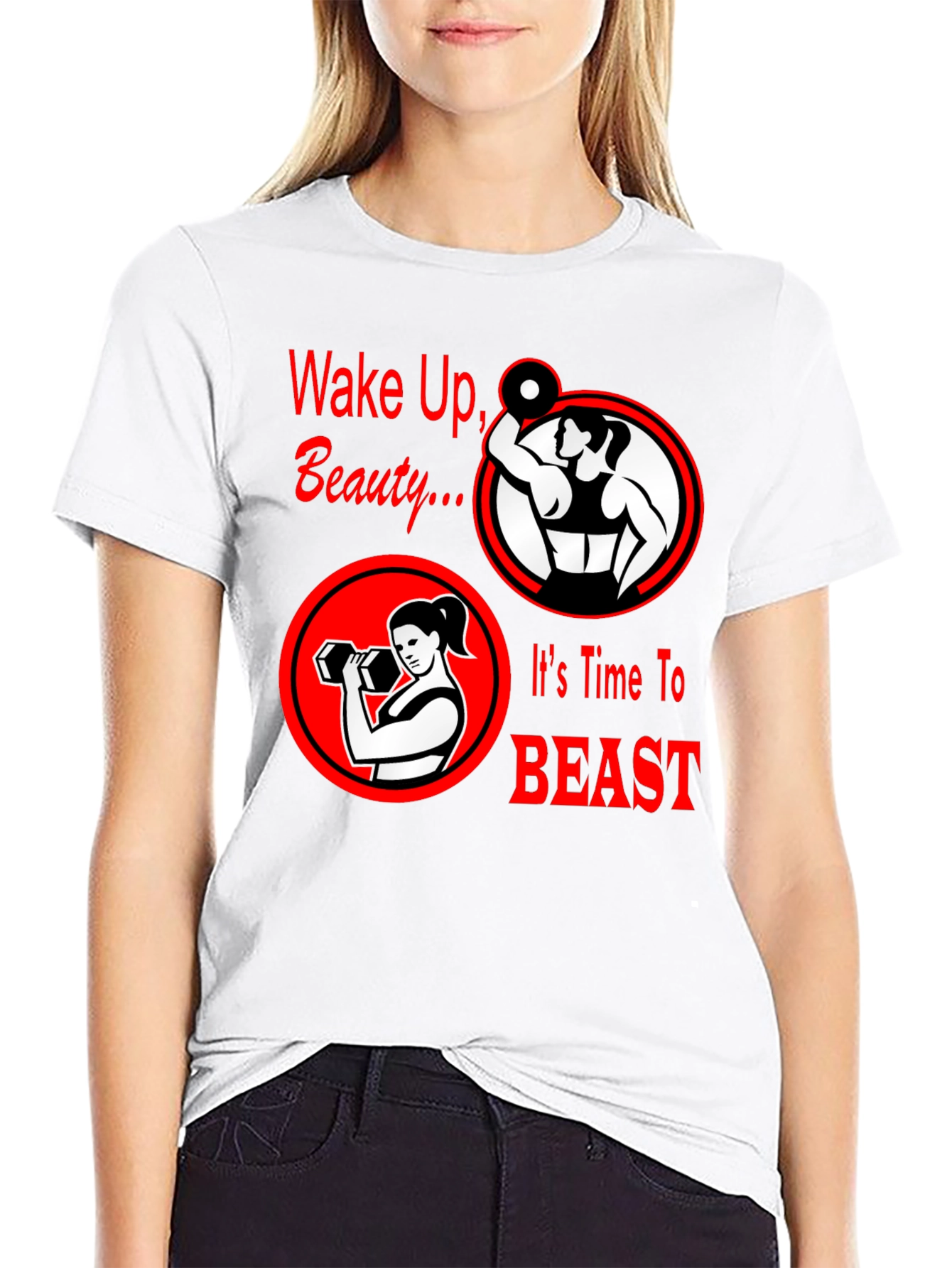 Wake Up Beast Graphic Tee - Fitness Motivation Shirt