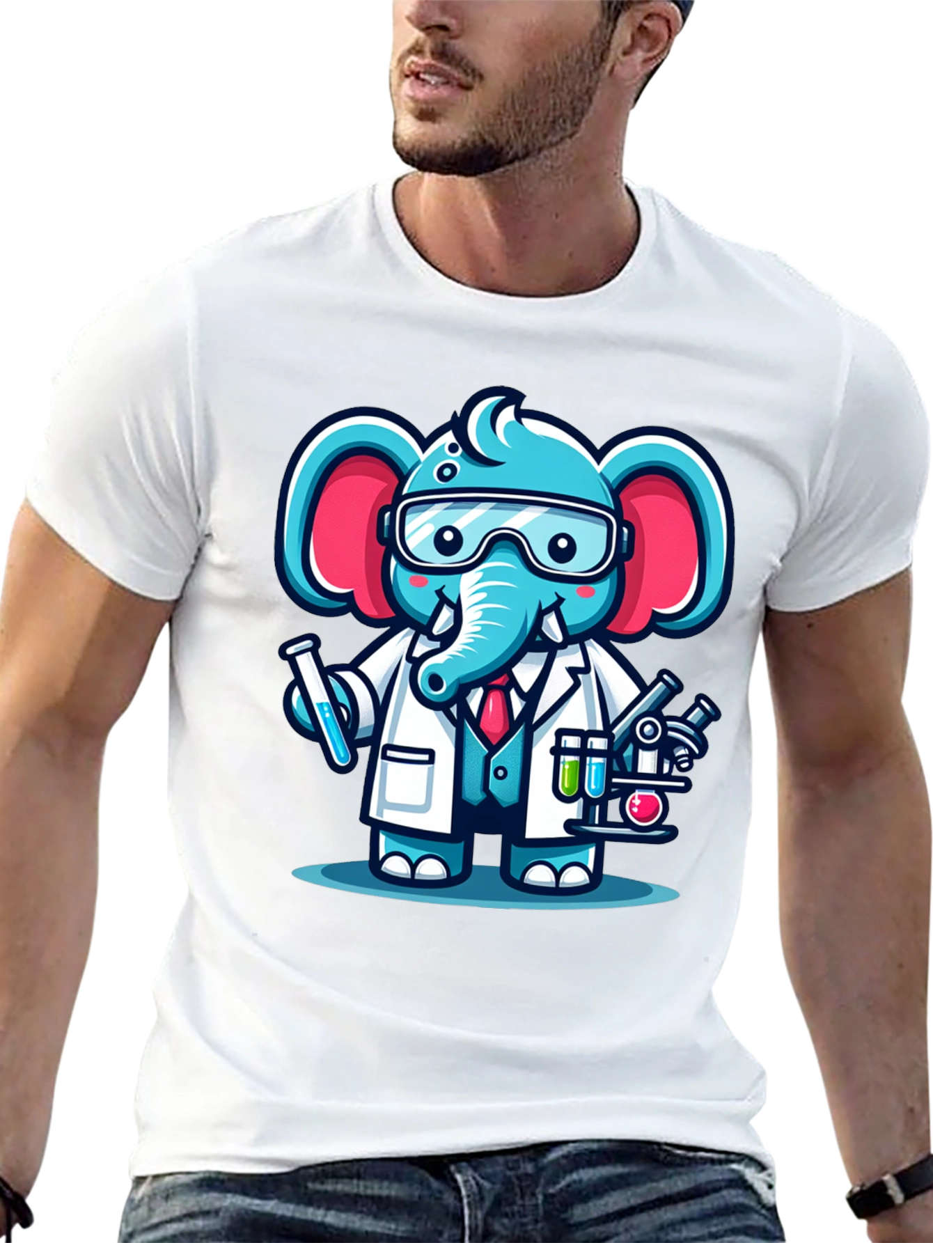 Scientist Elephant T-Shirt