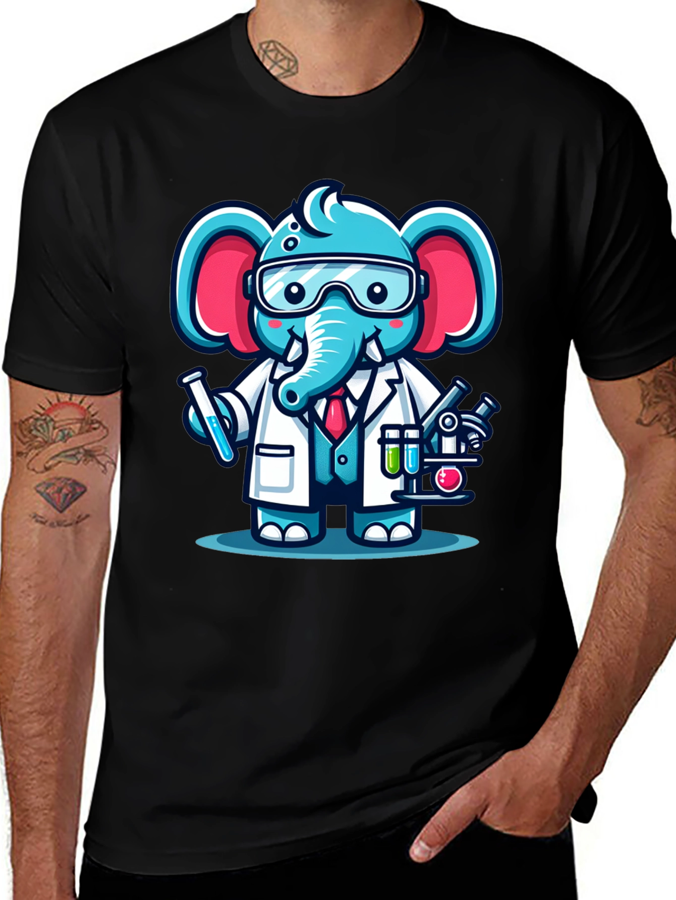 Scientist Elephant T-Shirt