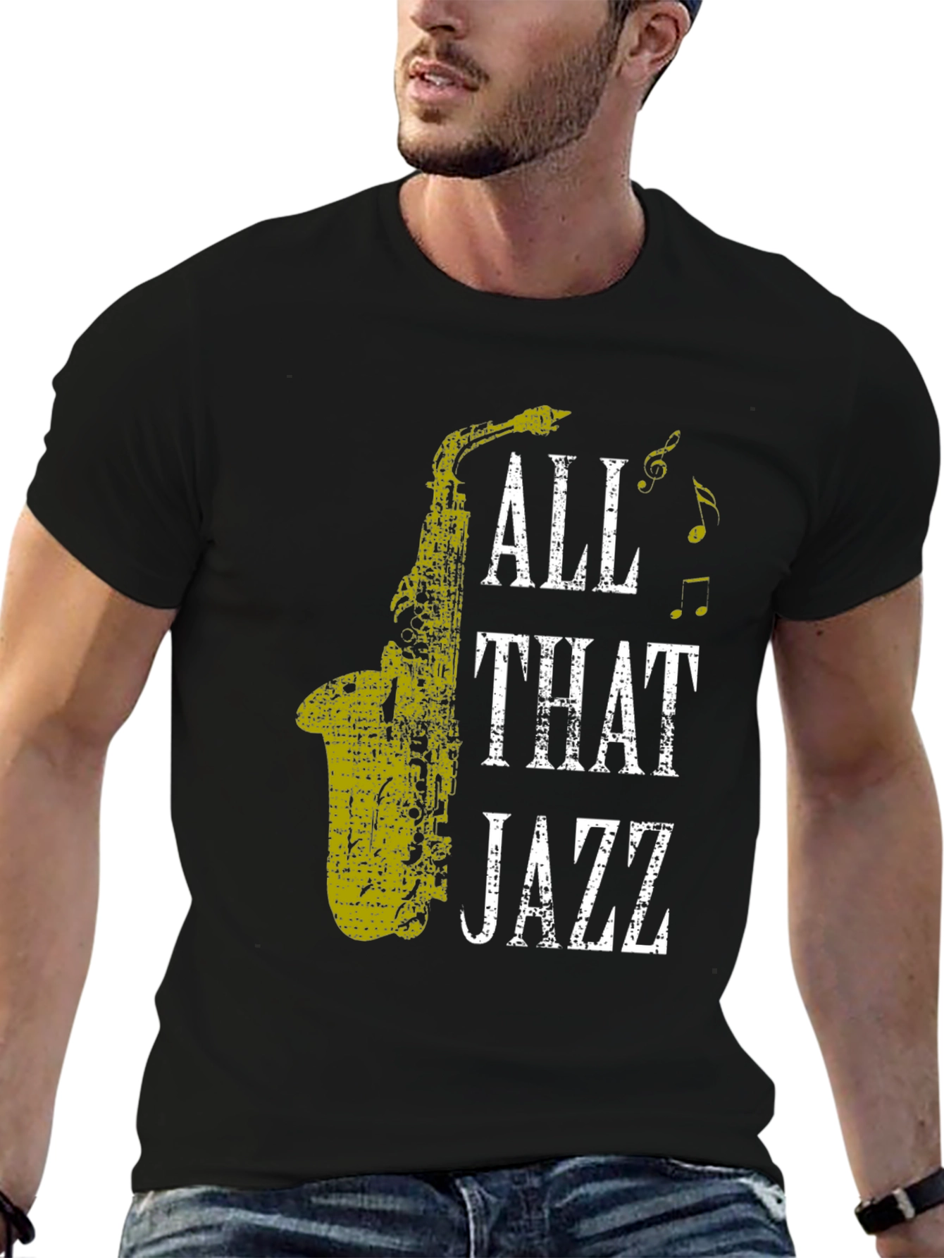 All That Jazz Saxophone T-Shirt