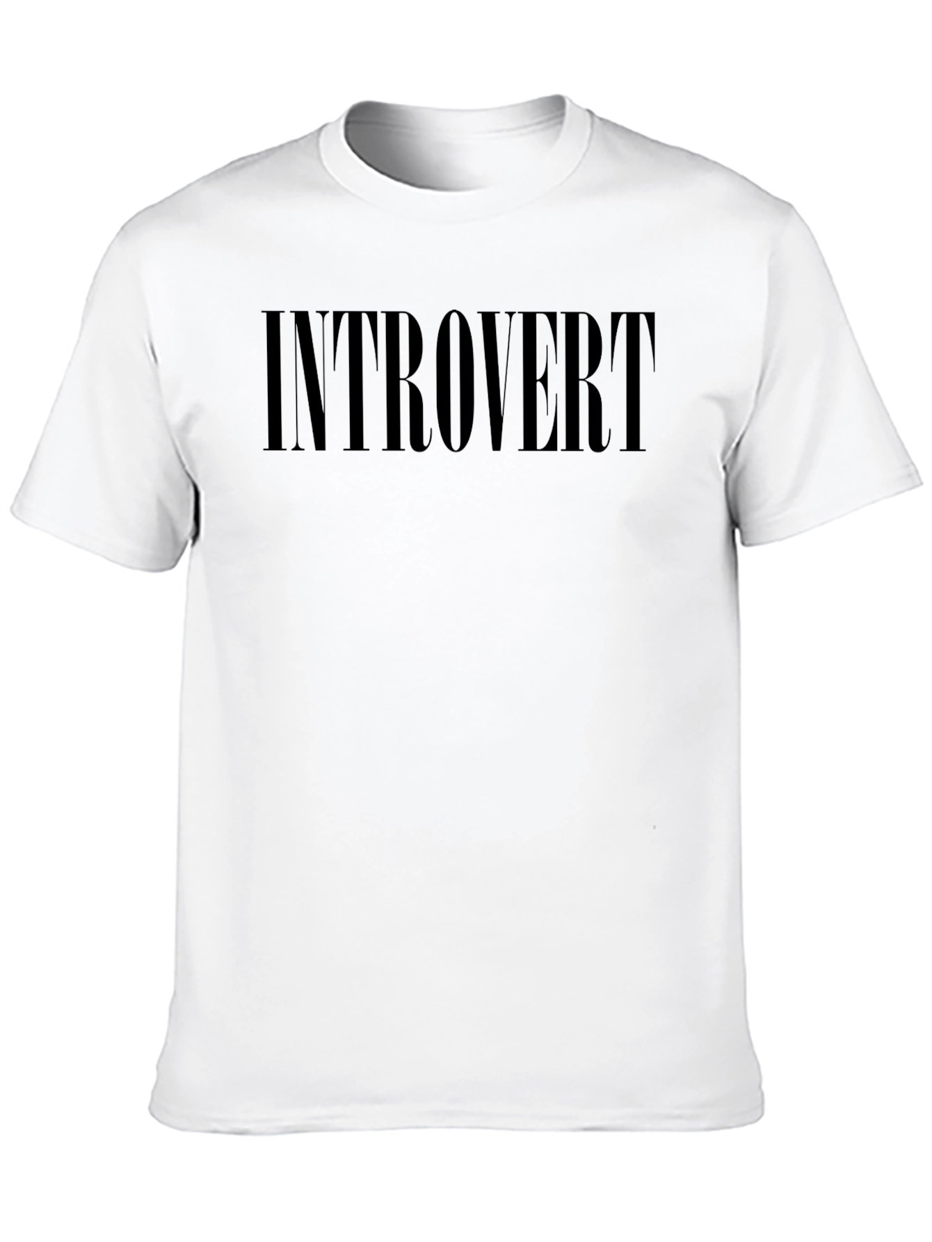 Introvert Graphic Tee - Comfortable Black T-Shirt