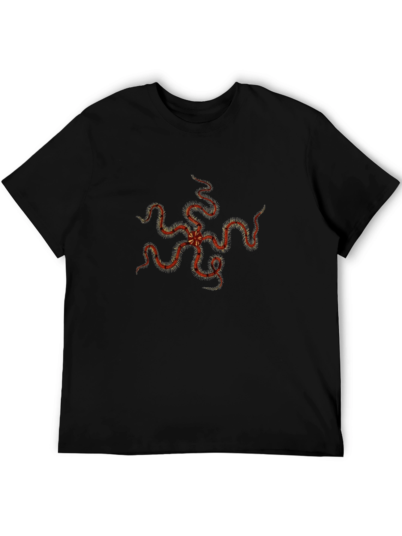 Echinoderm Print Black Tee - Stylish Sea Star T-Shirt