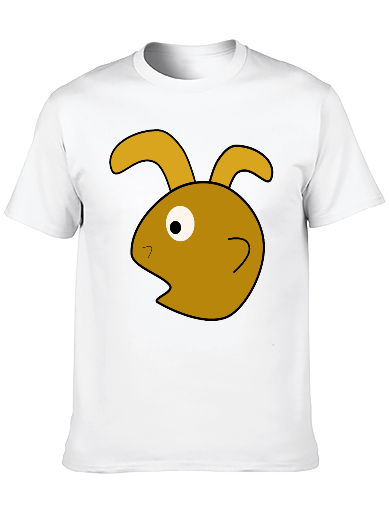 Funny Rabbit Graphic Black T-Shirt