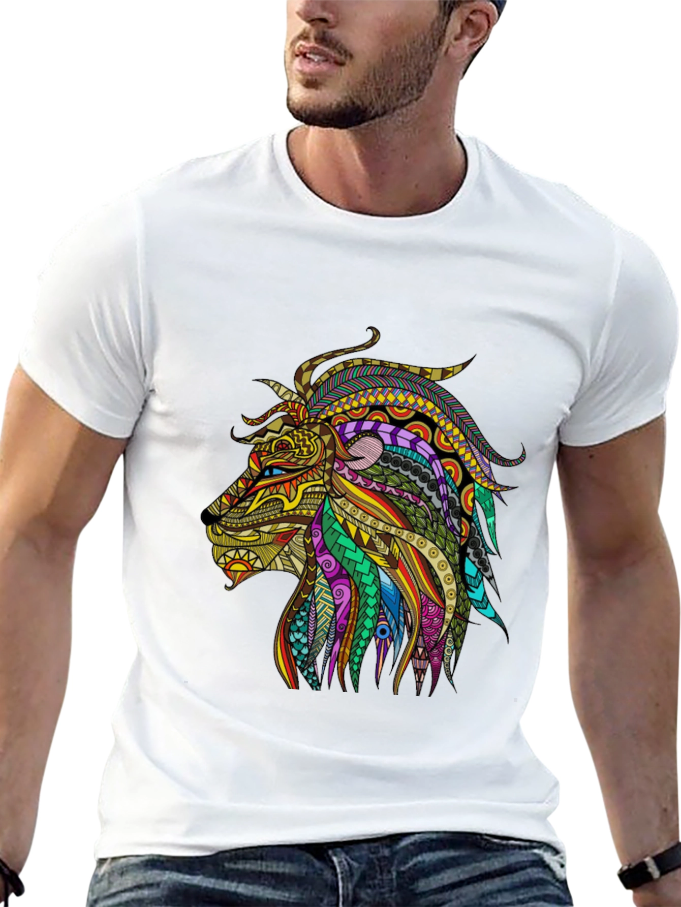 Lion Graphic Black T-Shirt
