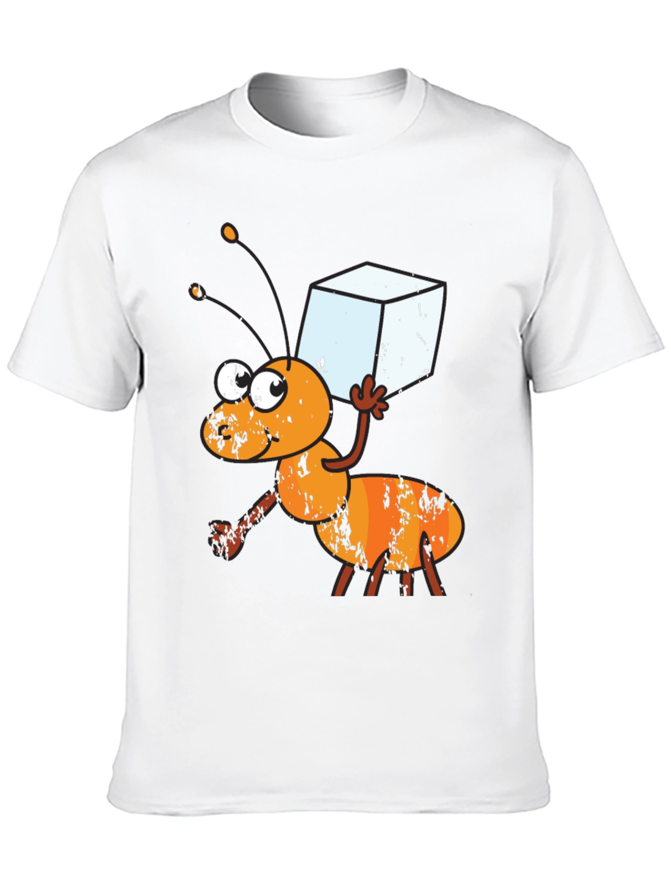 Ant Carrying Sugar Cube Graphic T-Shirt