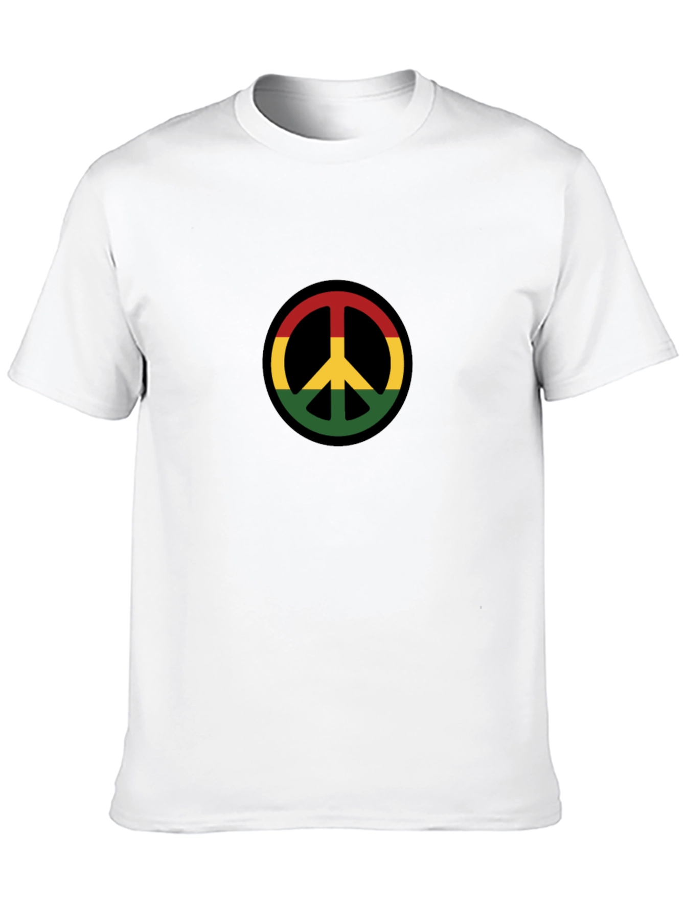 Rasta Peace Sign Black T-Shirt