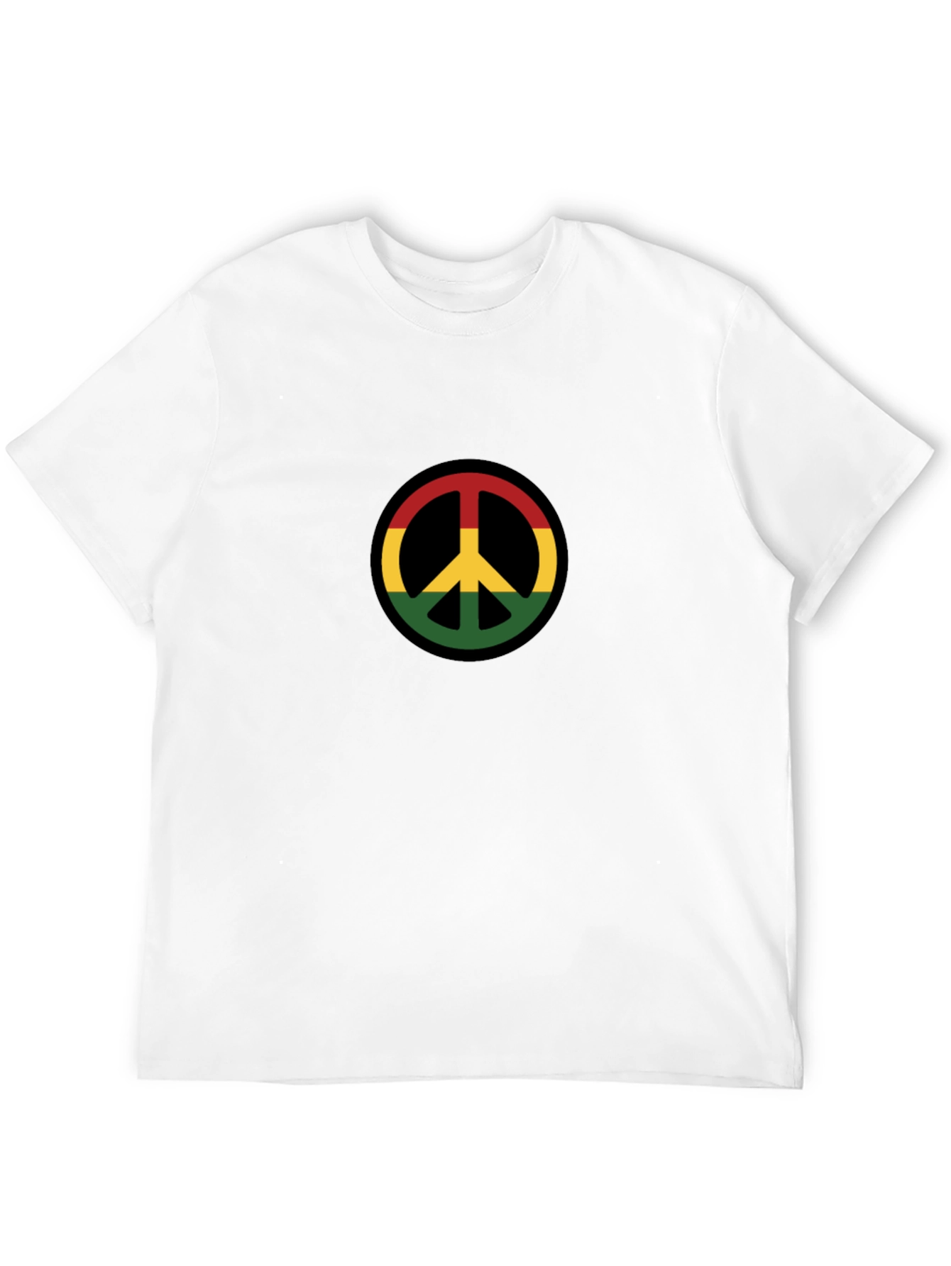 Rasta Peace Sign Black T-Shirt