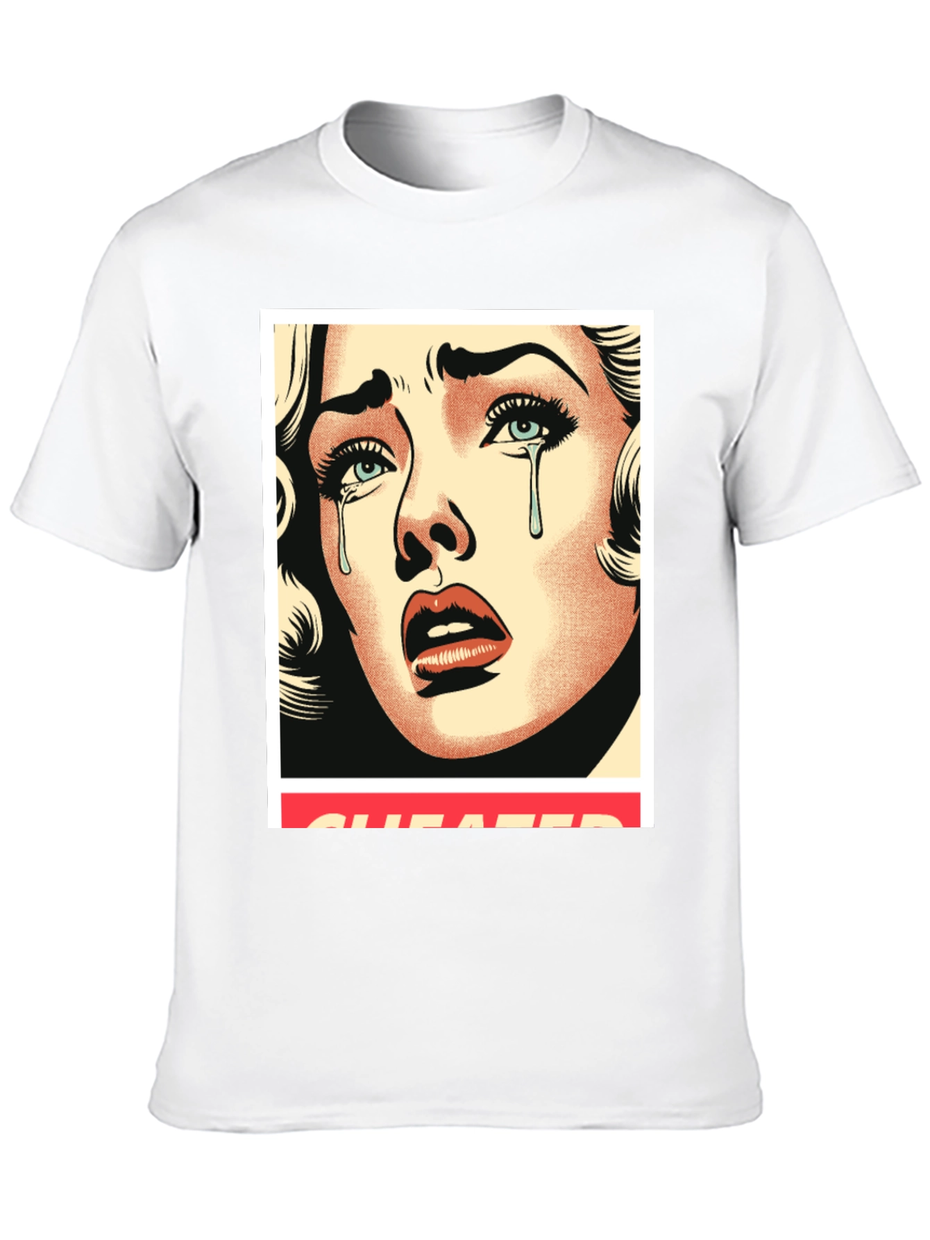 Cheated Pop Art Graphic Black Tee