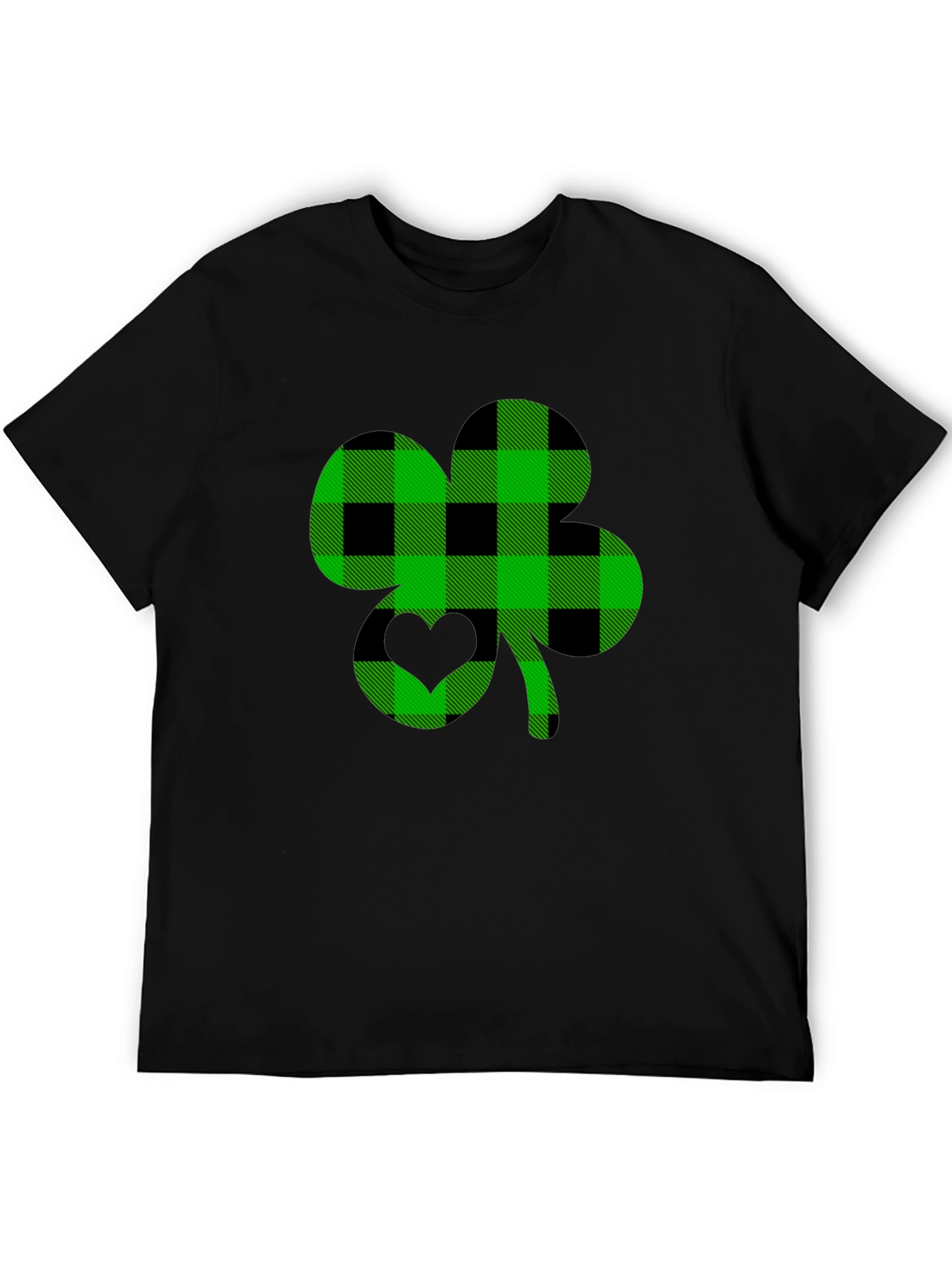 Plaid Shamrock Graphic Tee - St. Patricks Day Style