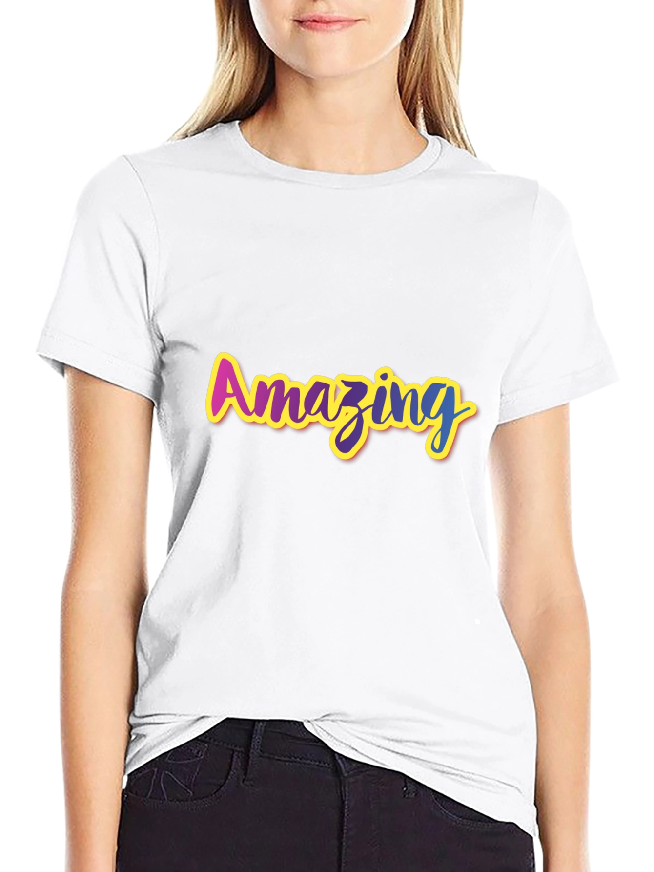 Amazing Graphic Print Black T-Shirt