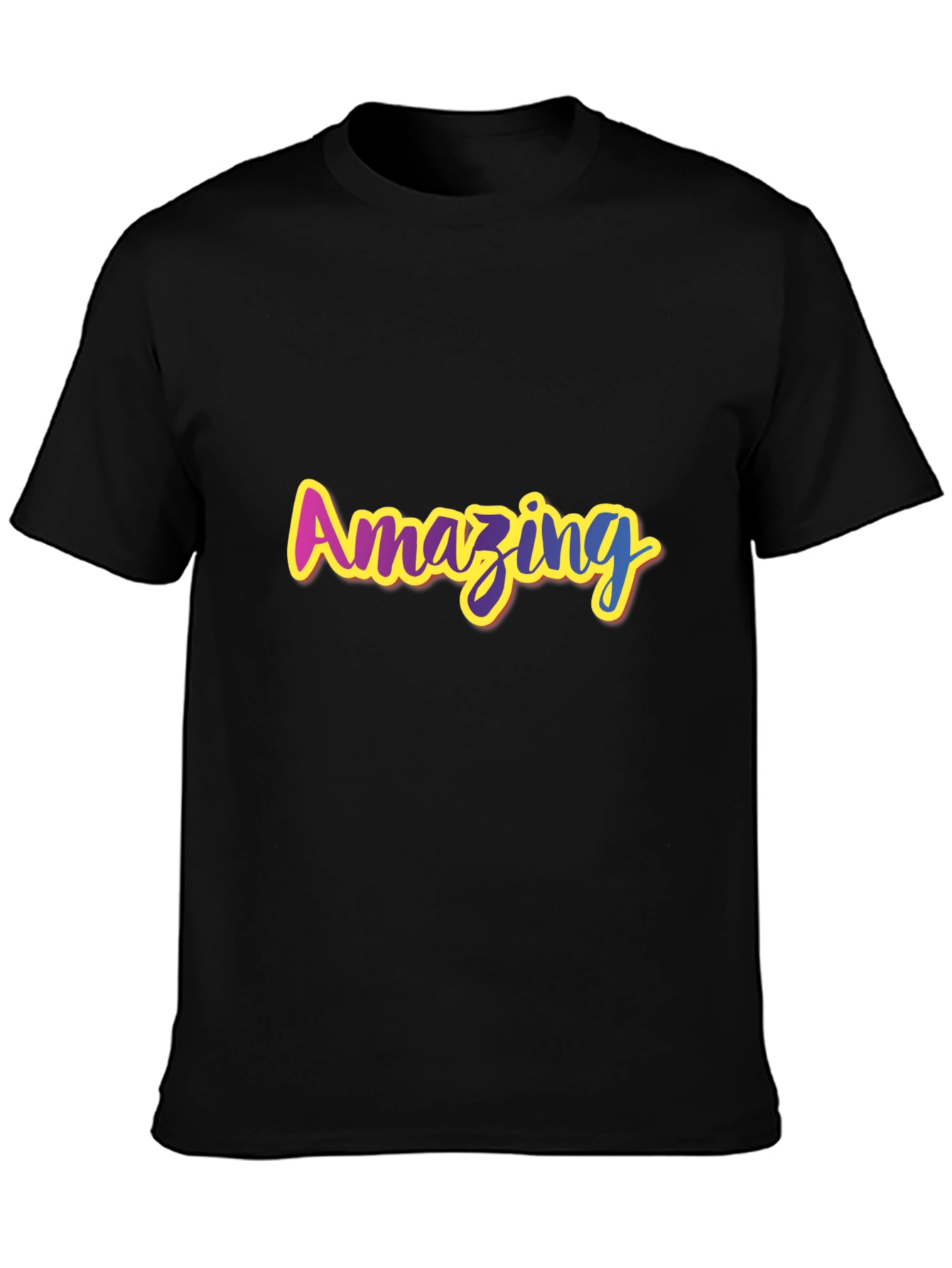 Amazing Graphic Print Black T-Shirt