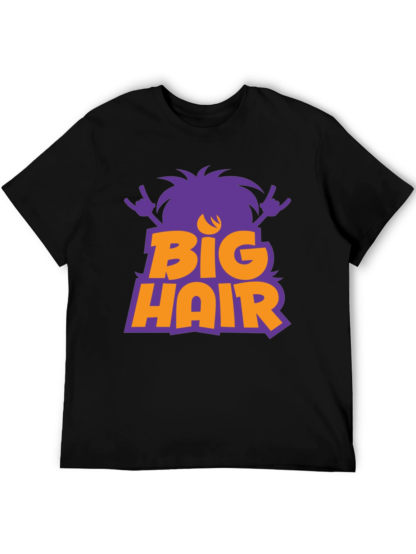 Big Hair Black Graphic Tee
