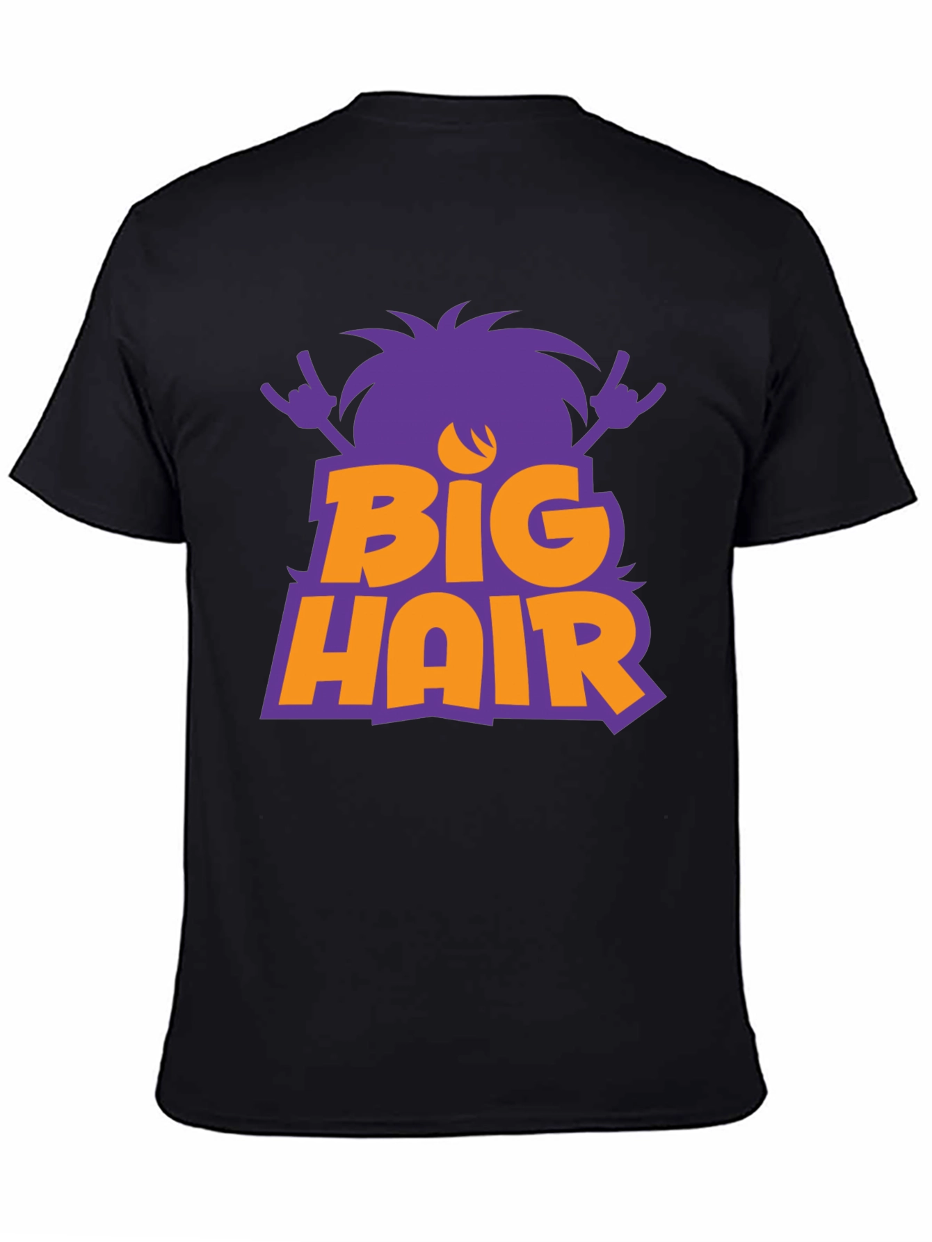 Big Hair Black Graphic Tee