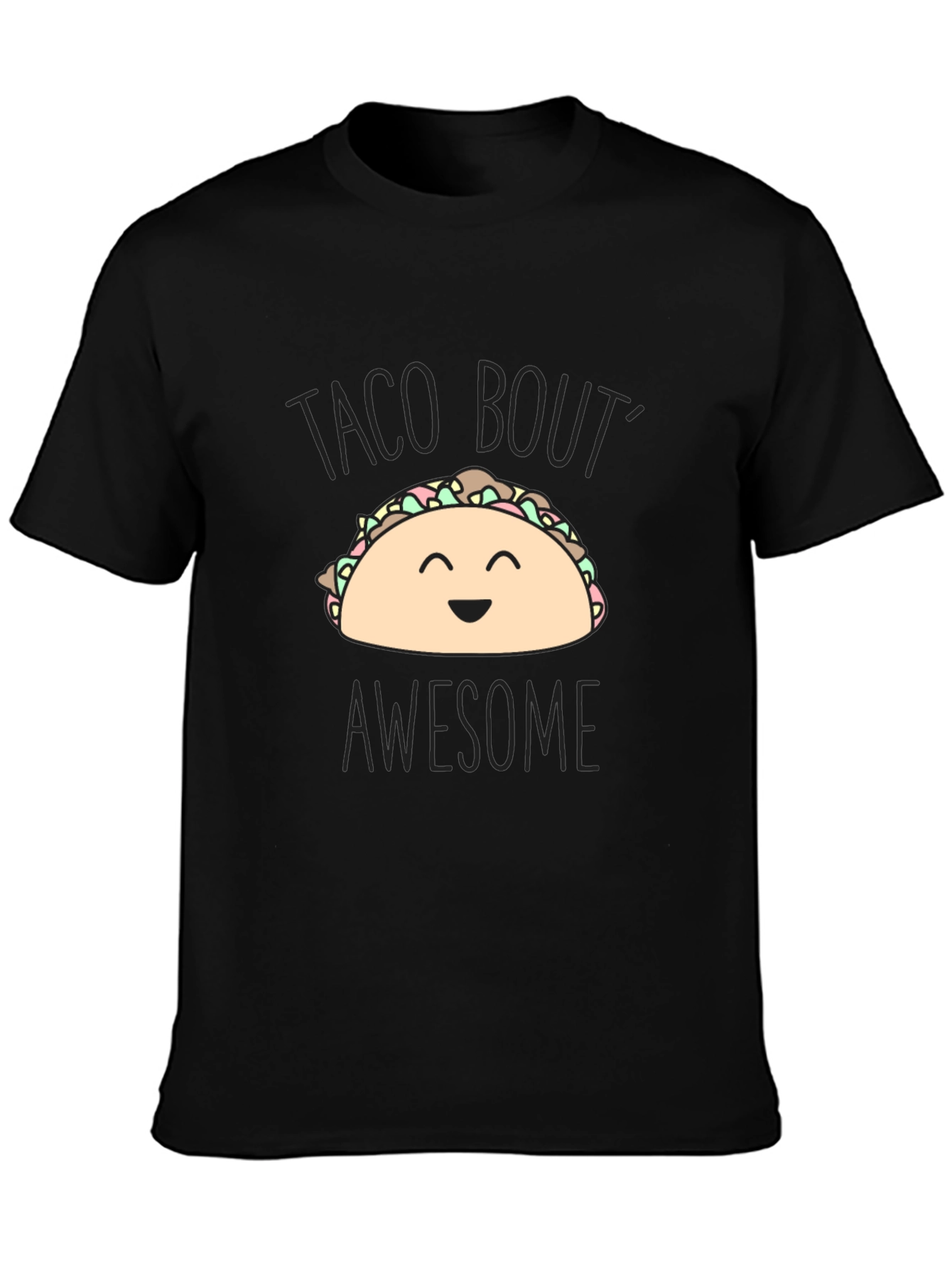 Taco Bout Awesome Black Graphic Tee