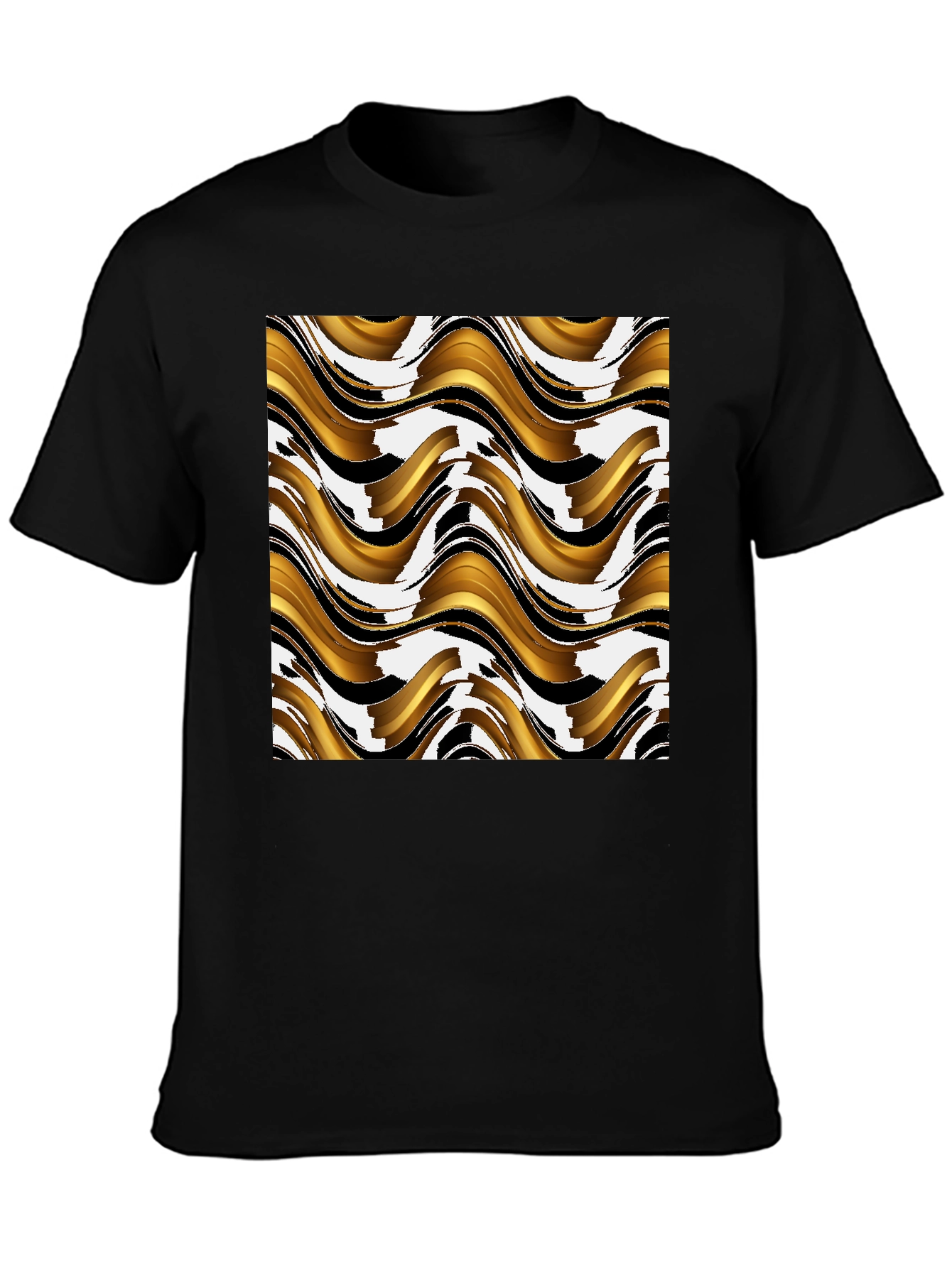 Abstract Wave Pattern T-Shirt