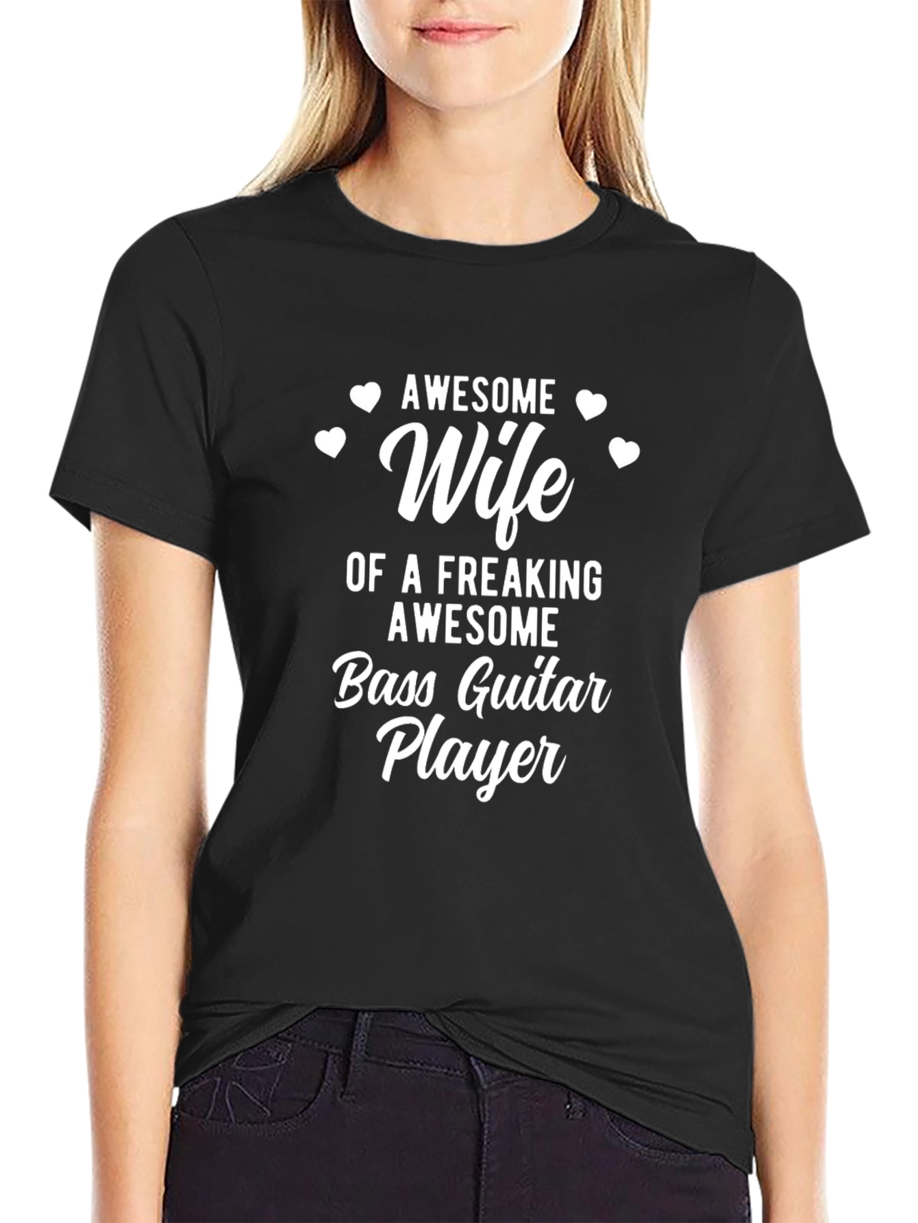 Awesome Wife Bass Guitar Player T-Shirt