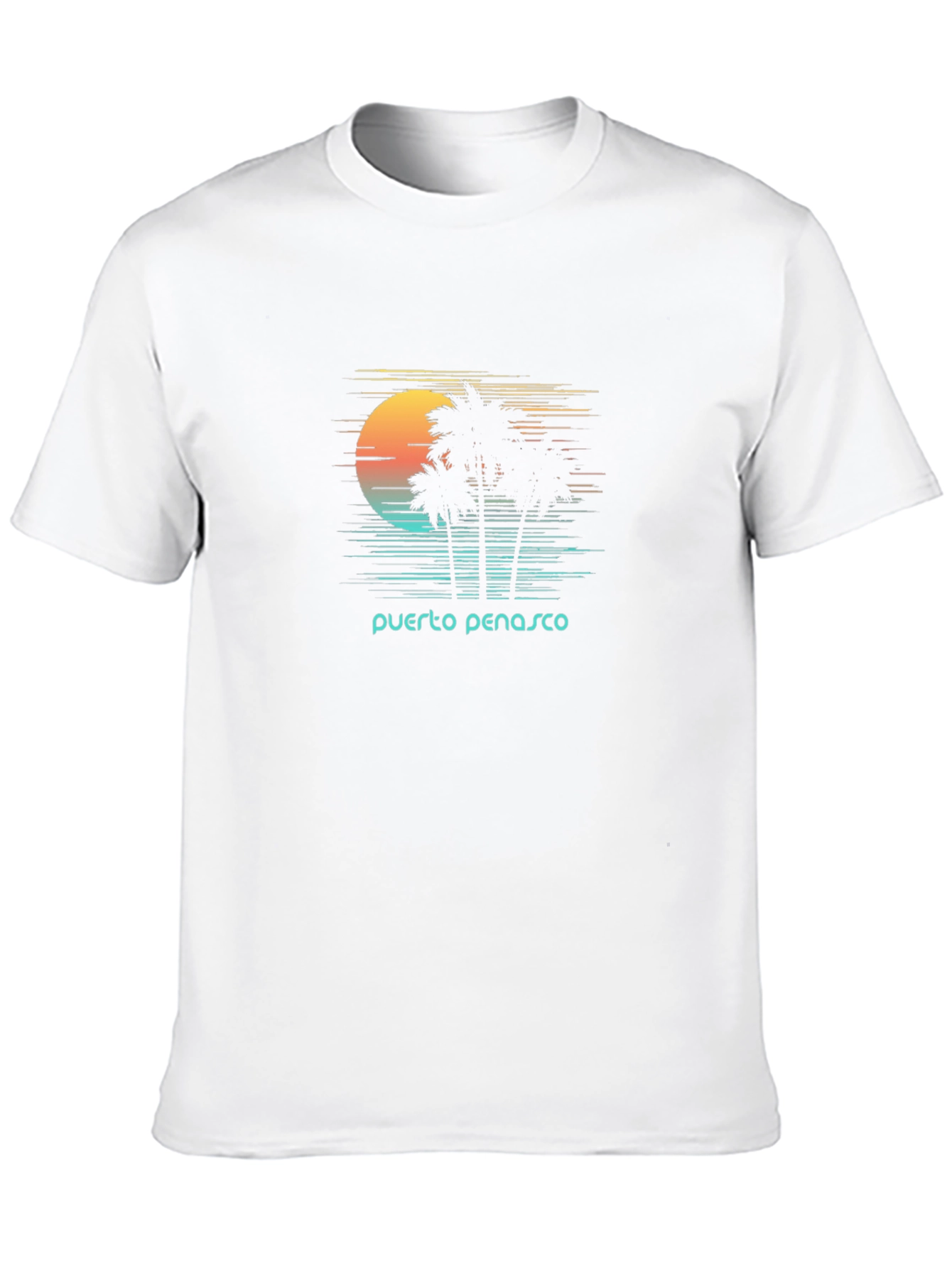 Puerto Penasco Sunset Palm T-Shirt