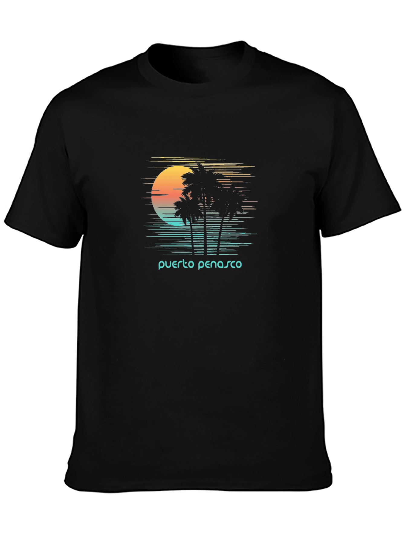 Puerto Penasco Sunset Palm T-Shirt