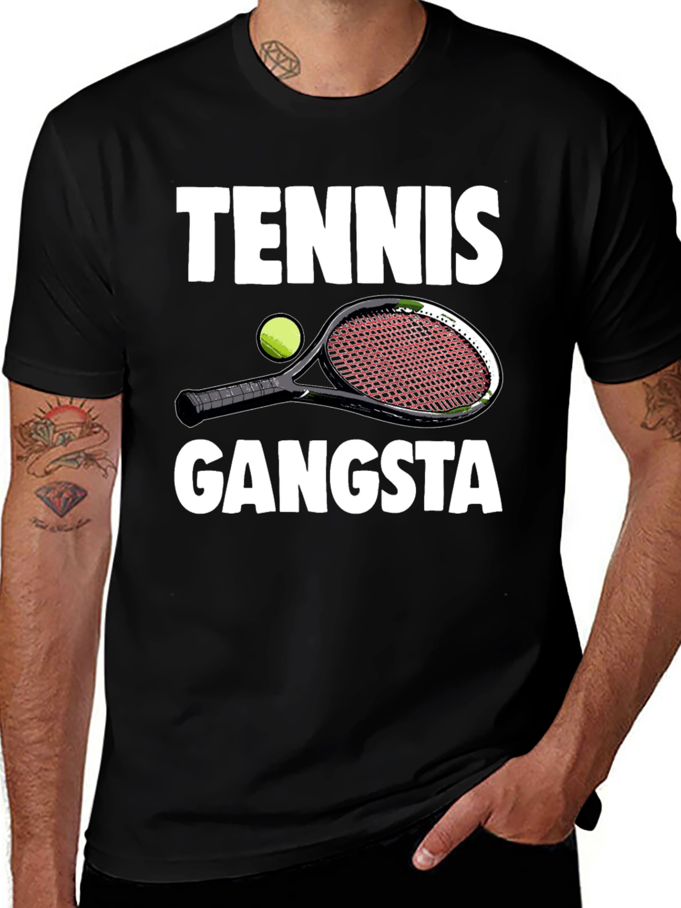 Tennis Gangsta Graphic T-Shirt