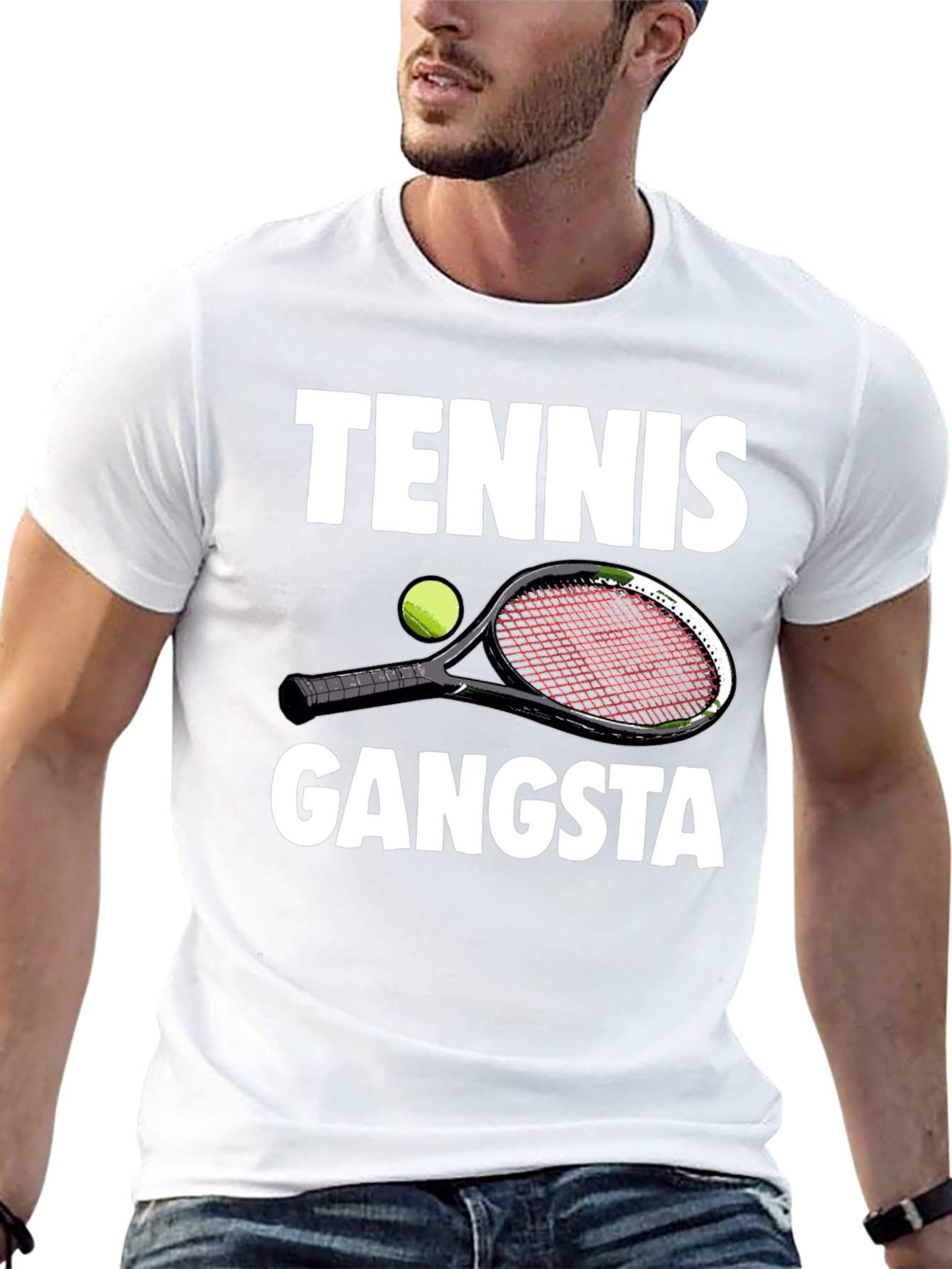 Tennis Gangsta Graphic T-Shirt