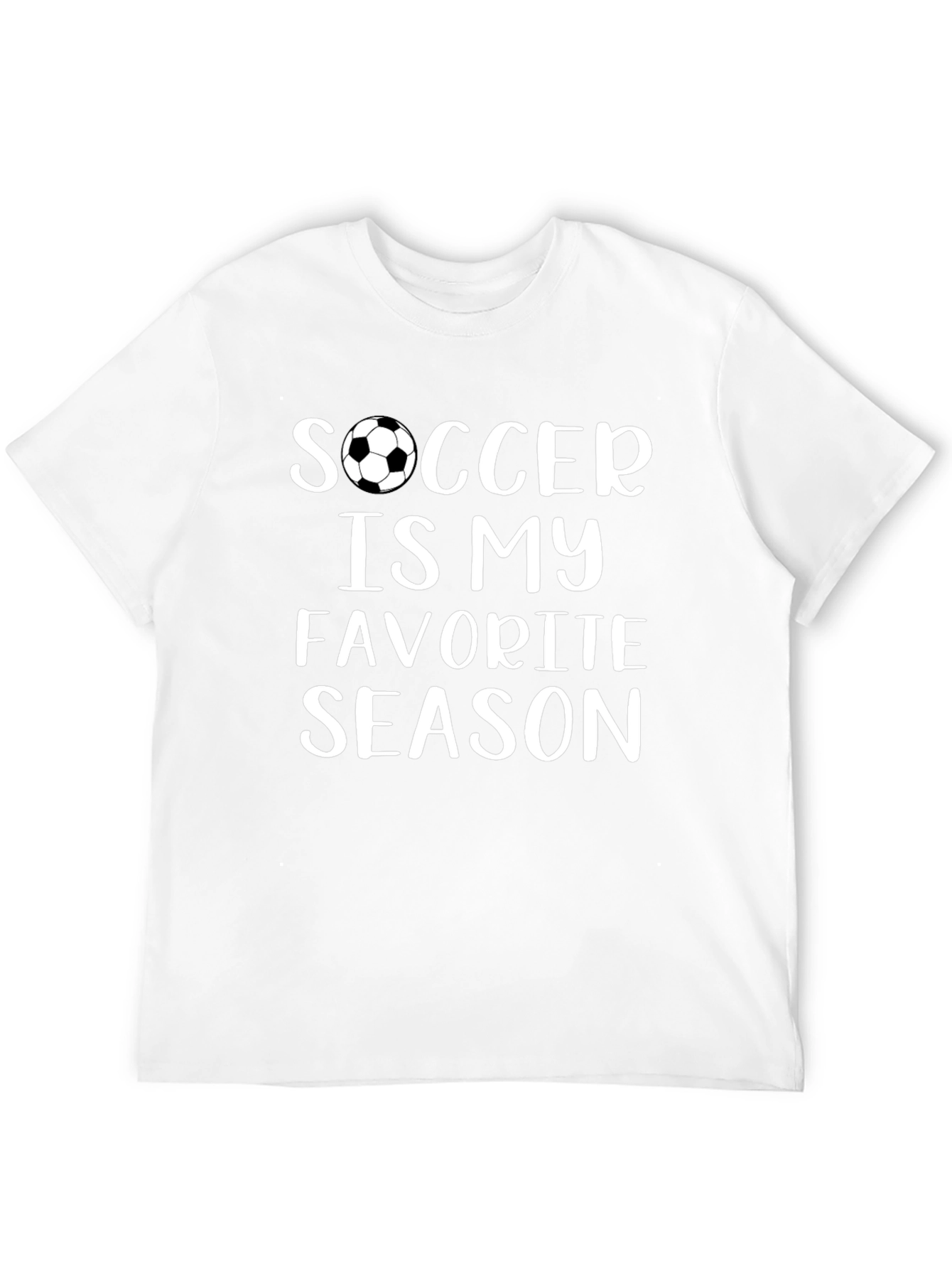 Soccer Is My Favorite Season Black T-Shirt