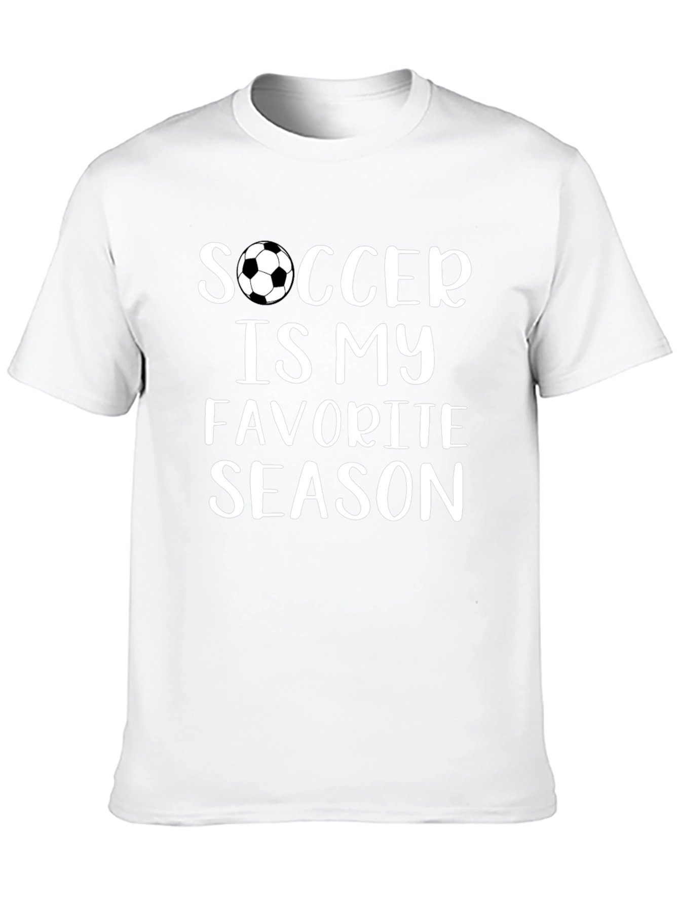 Soccer Is My Favorite Season Black T-Shirt
