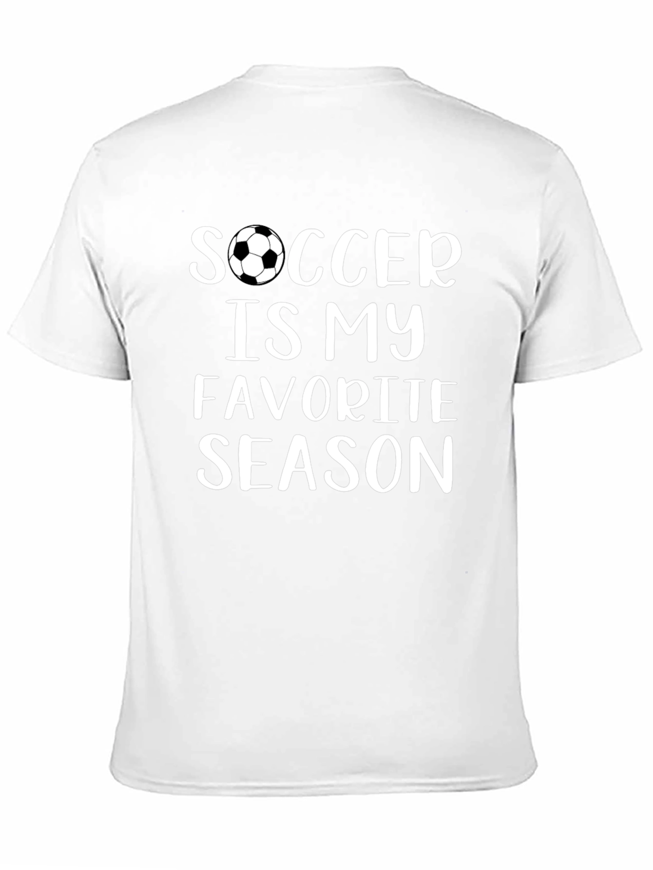 Soccer Is My Favorite Season Black T-Shirt