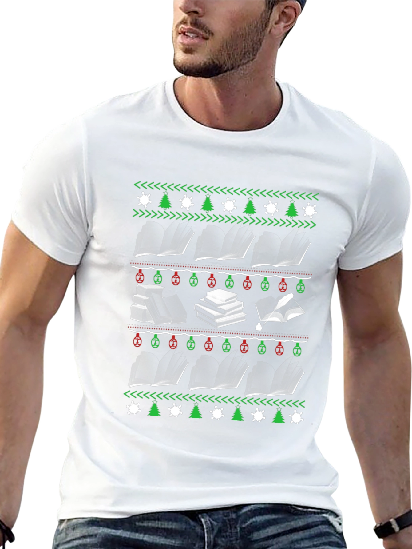 Bookworm Ugly Christmas Sweater T-Shirt