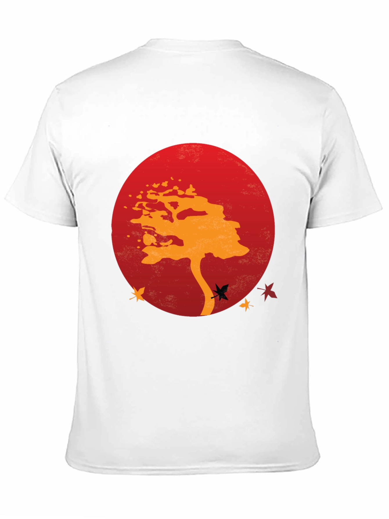 Zen Tree Graphic Tee - Red Sunset Black T-Shirt