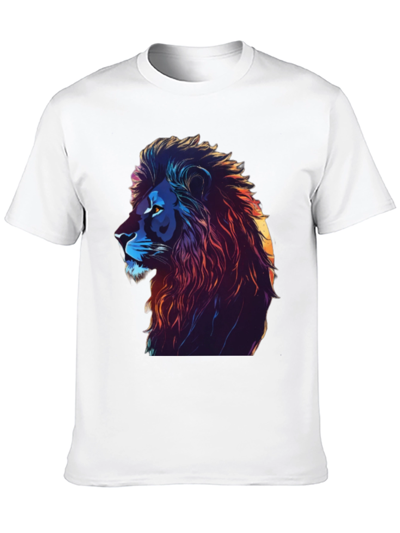 Lion Graphic Print Black T-Shirt