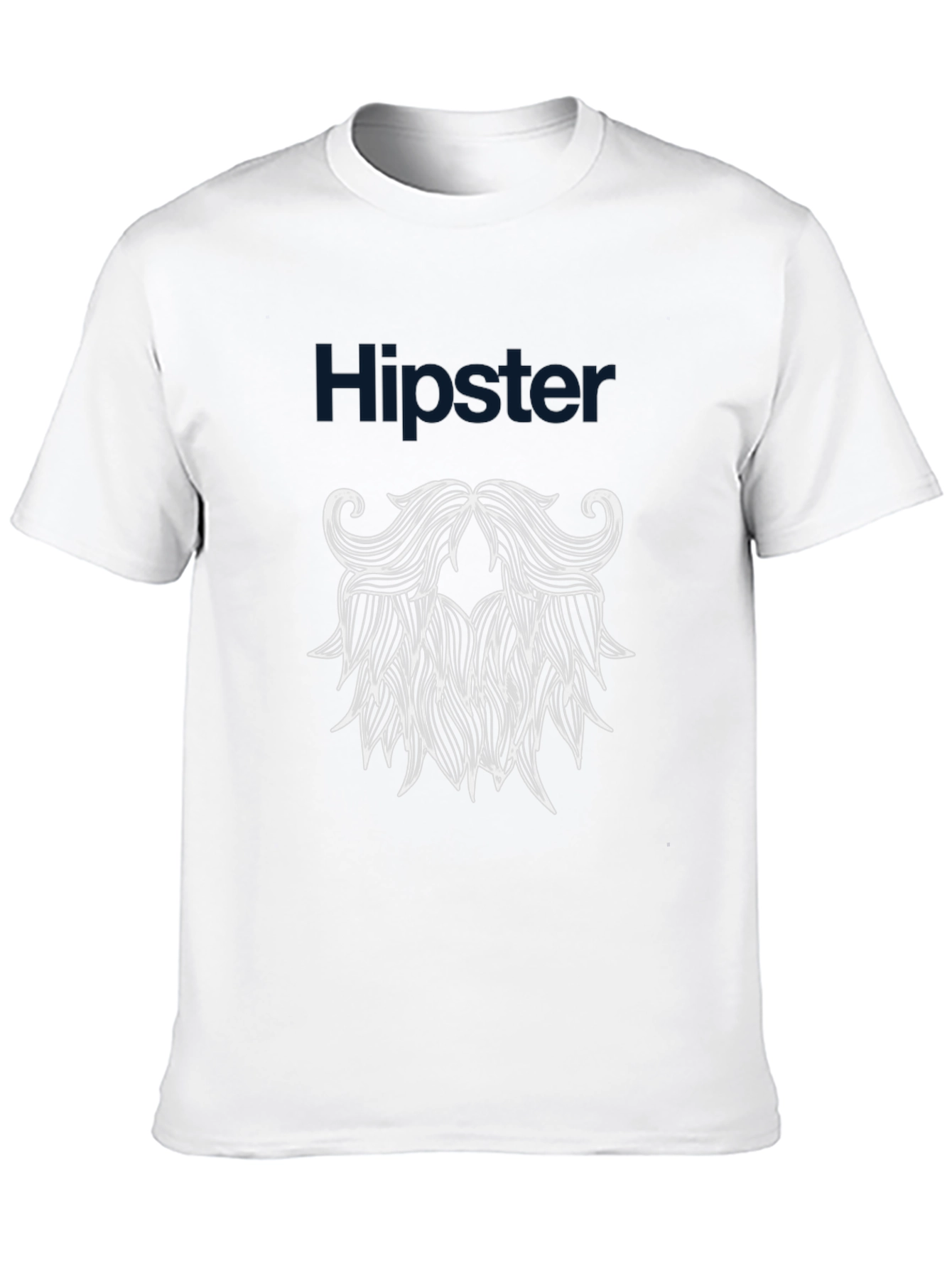 Hipster Beard Graphic T-Shirt - Trendy Black Tee