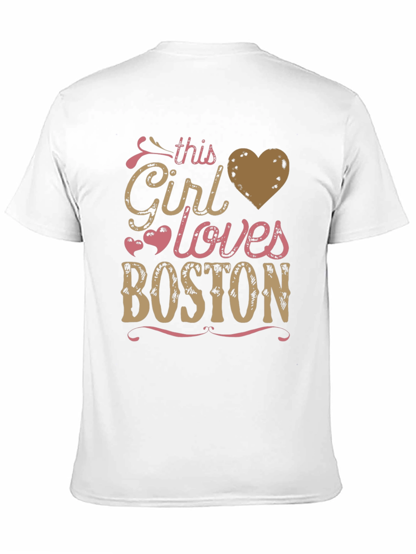 This Girl Loves Boston Graphic T-Shirt