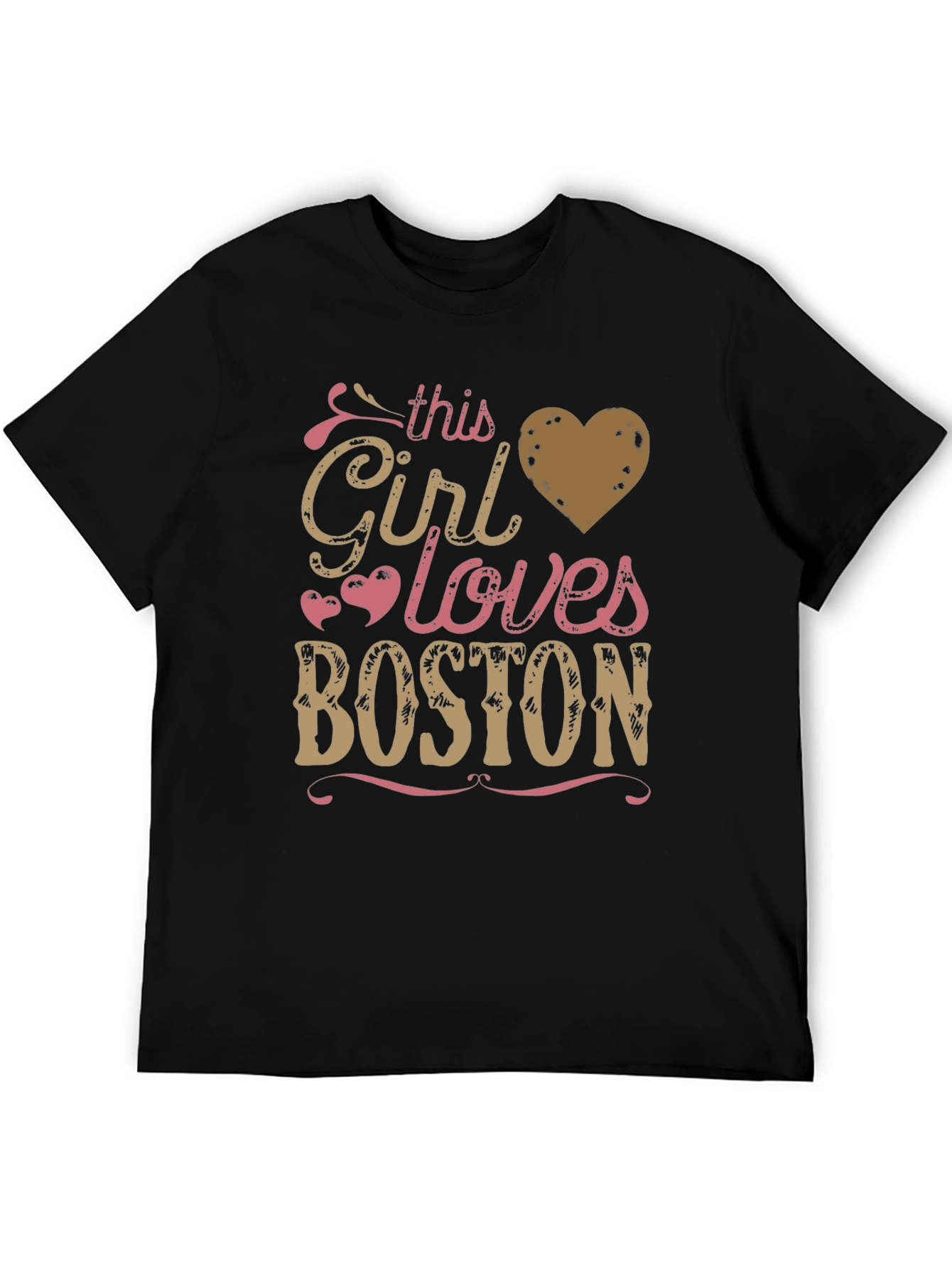 This Girl Loves Boston Graphic T-Shirt