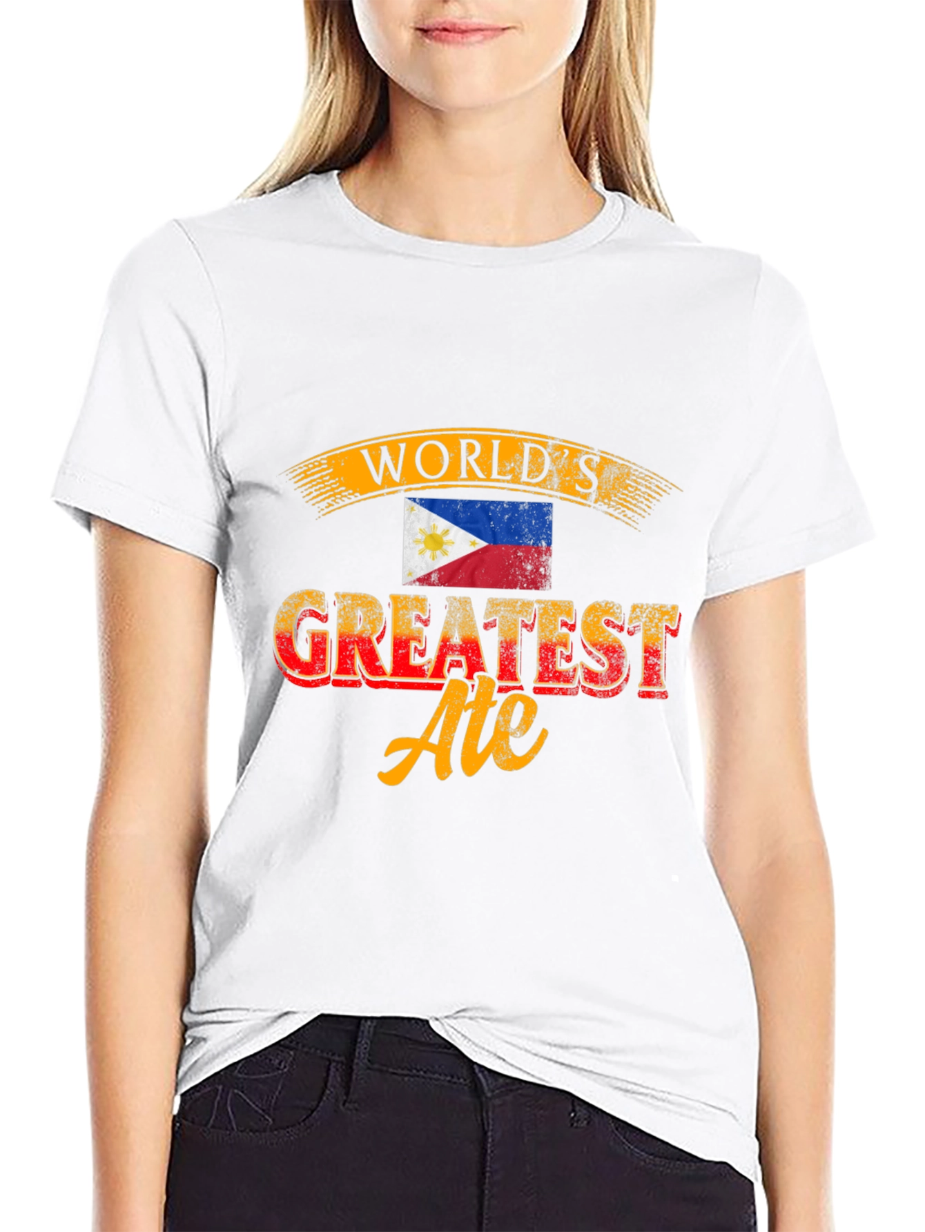 Worlds Greatest Ate T-Shirt - Philippines Flag