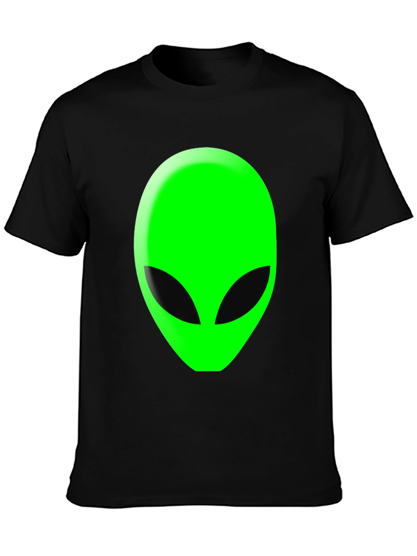 Alien Head Graphic T-Shirt - Black