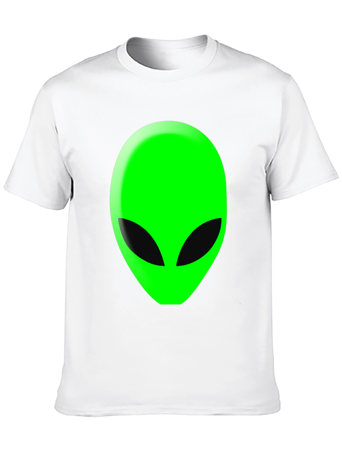 Alien Head Graphic T-Shirt - Black