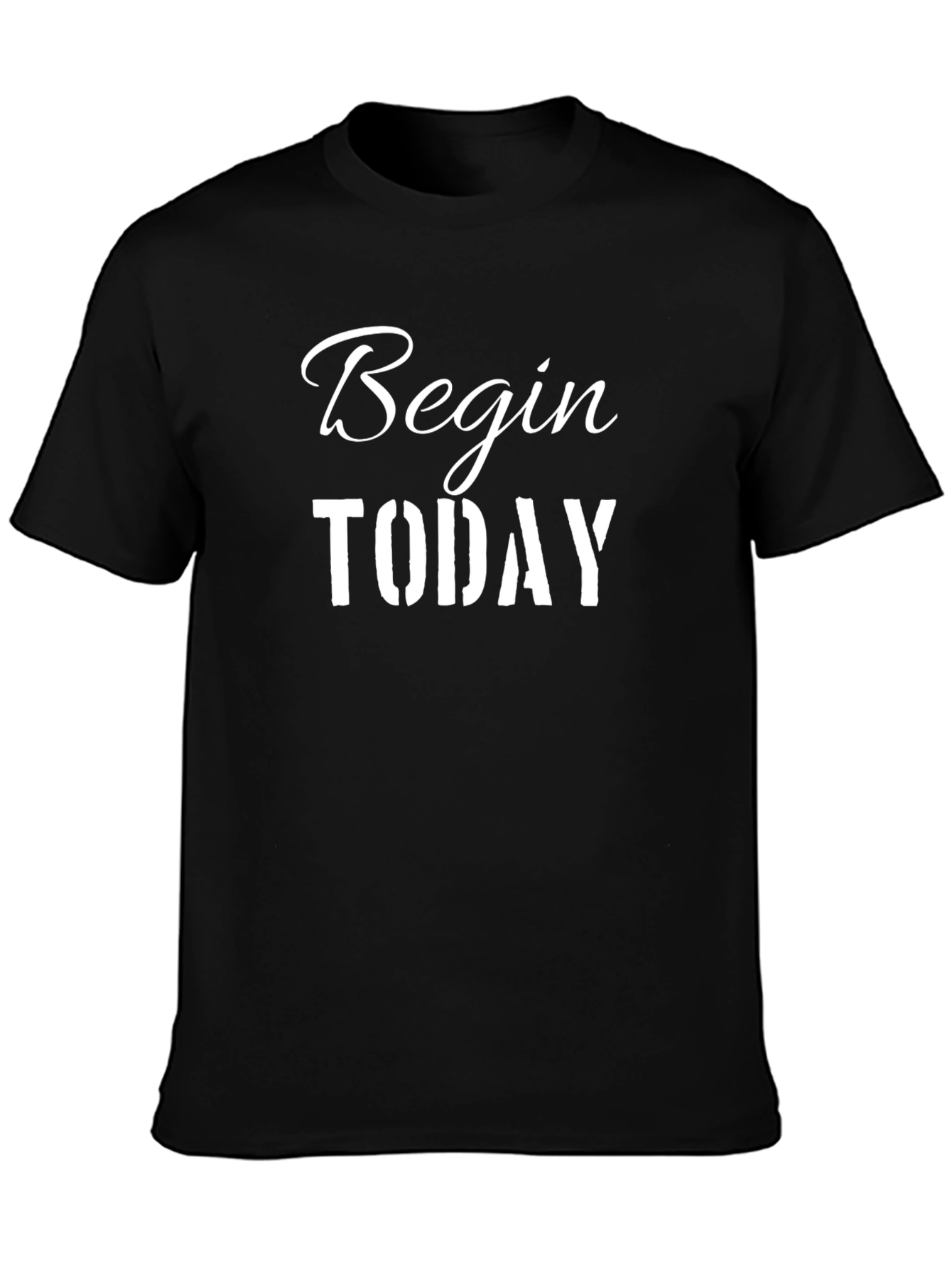 Begin Today Black Graphic Tee