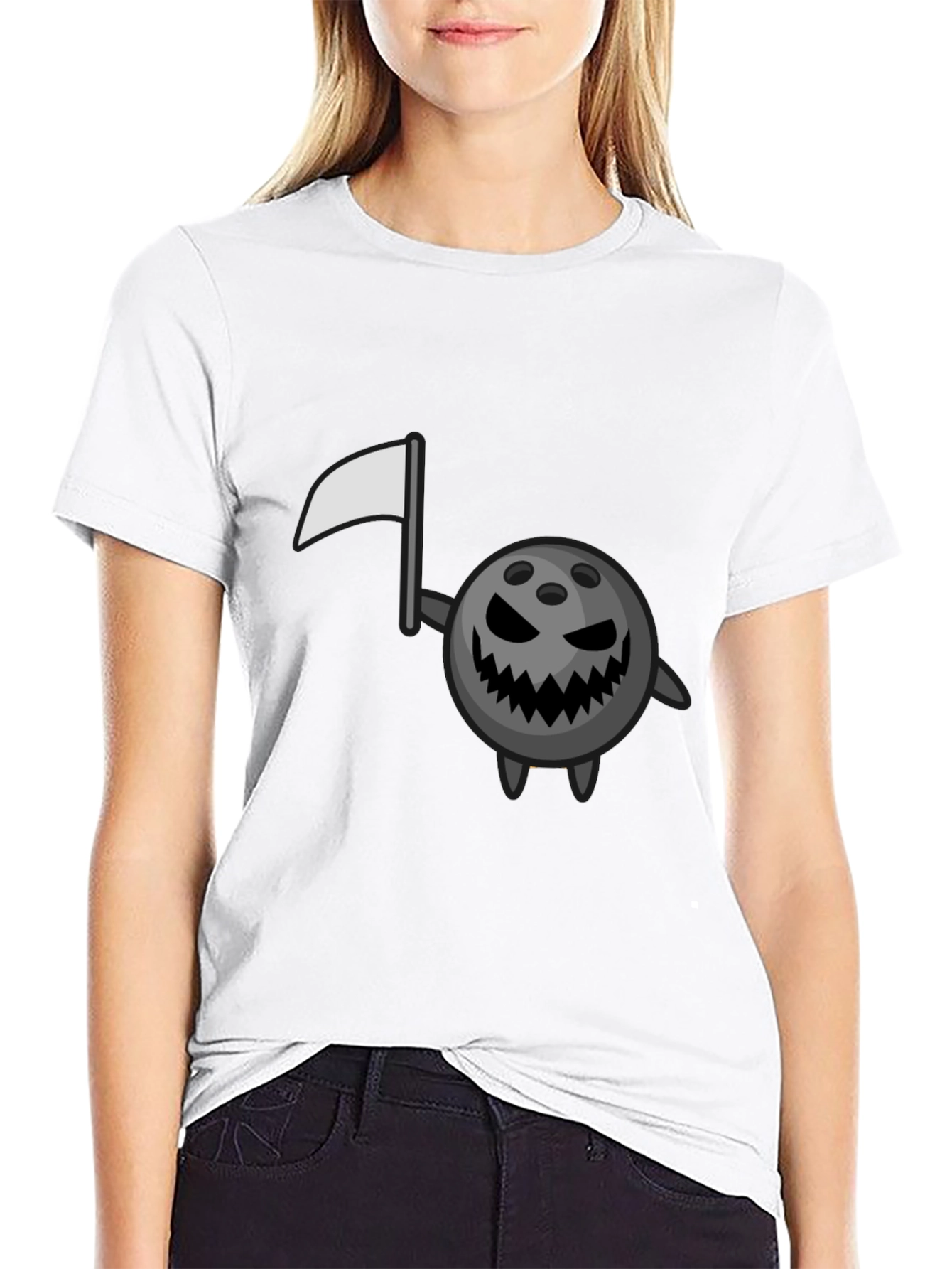 Spooky Bowling Ball Black T-Shirt