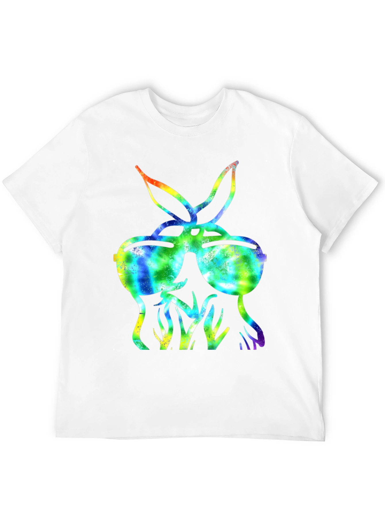 Cool Tie-Dye Bunny Sunglasses T-Shirt