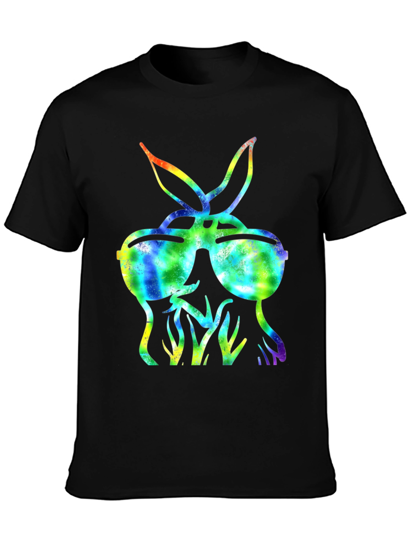 Cool Tie-Dye Bunny Sunglasses T-Shirt