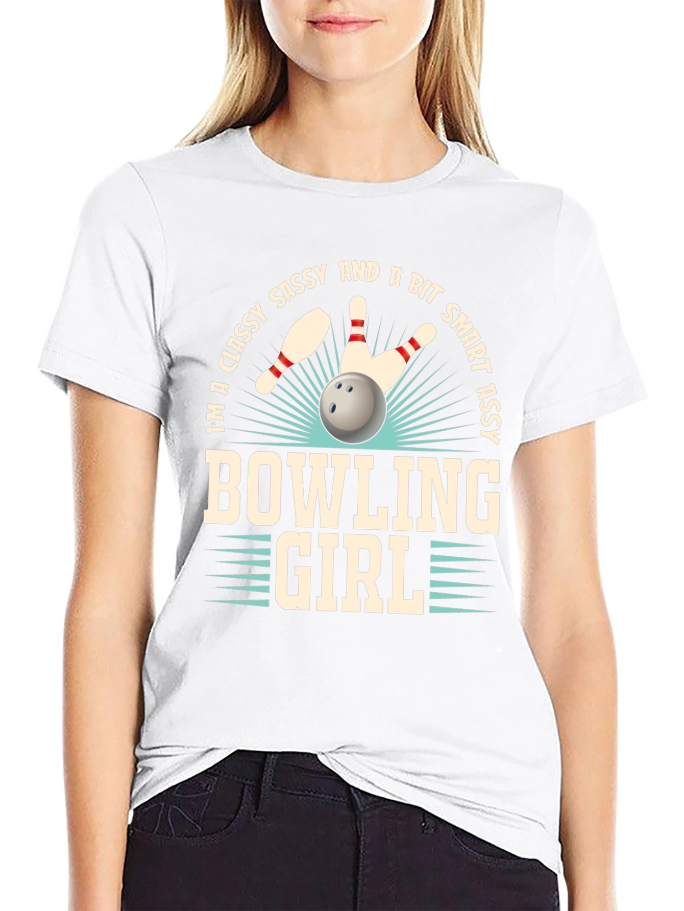 Classy Bowling Girl T-Shirt - Sassy & Smart