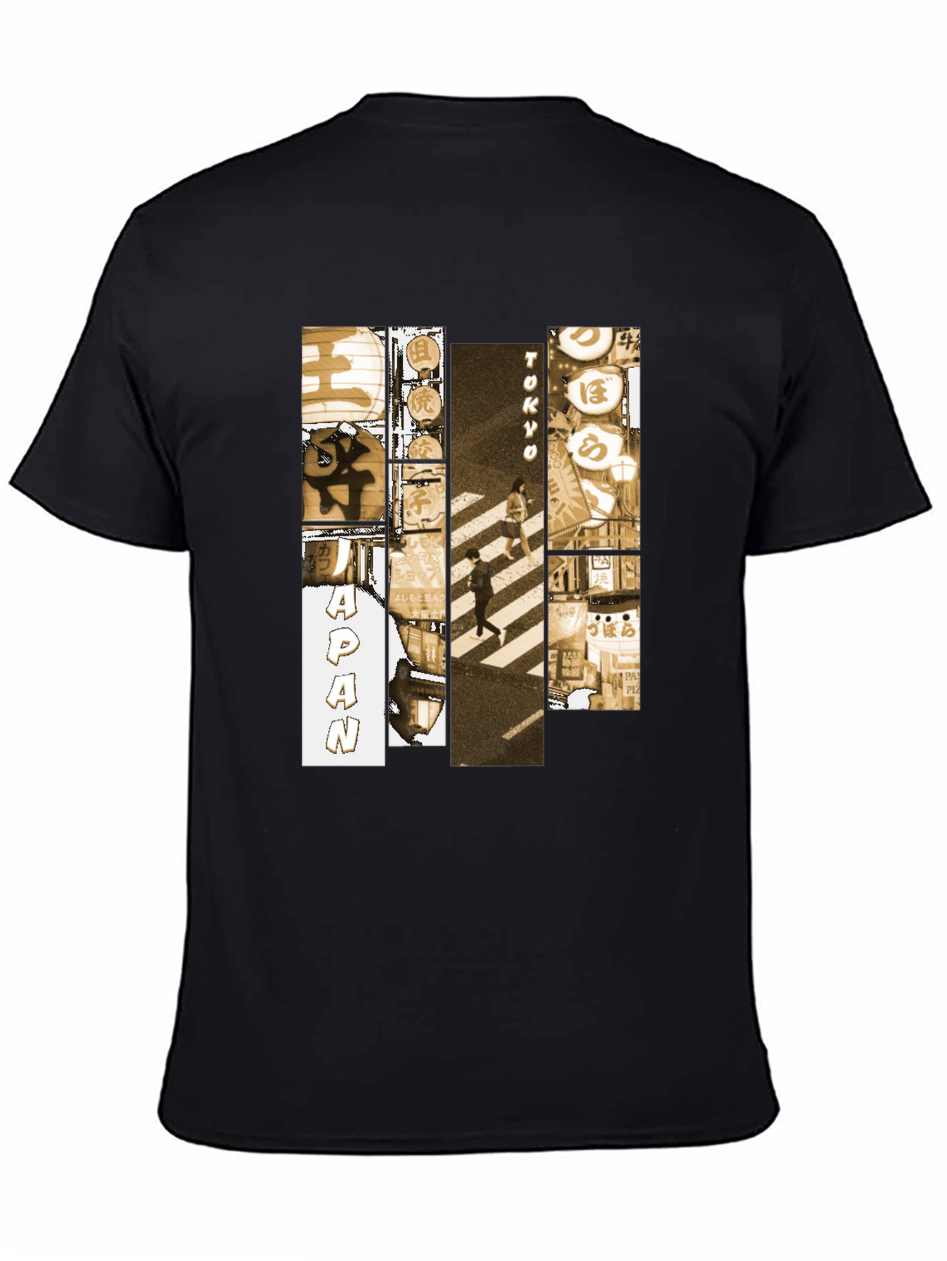Tokyo Japan Graphic Print Black T-Shirt