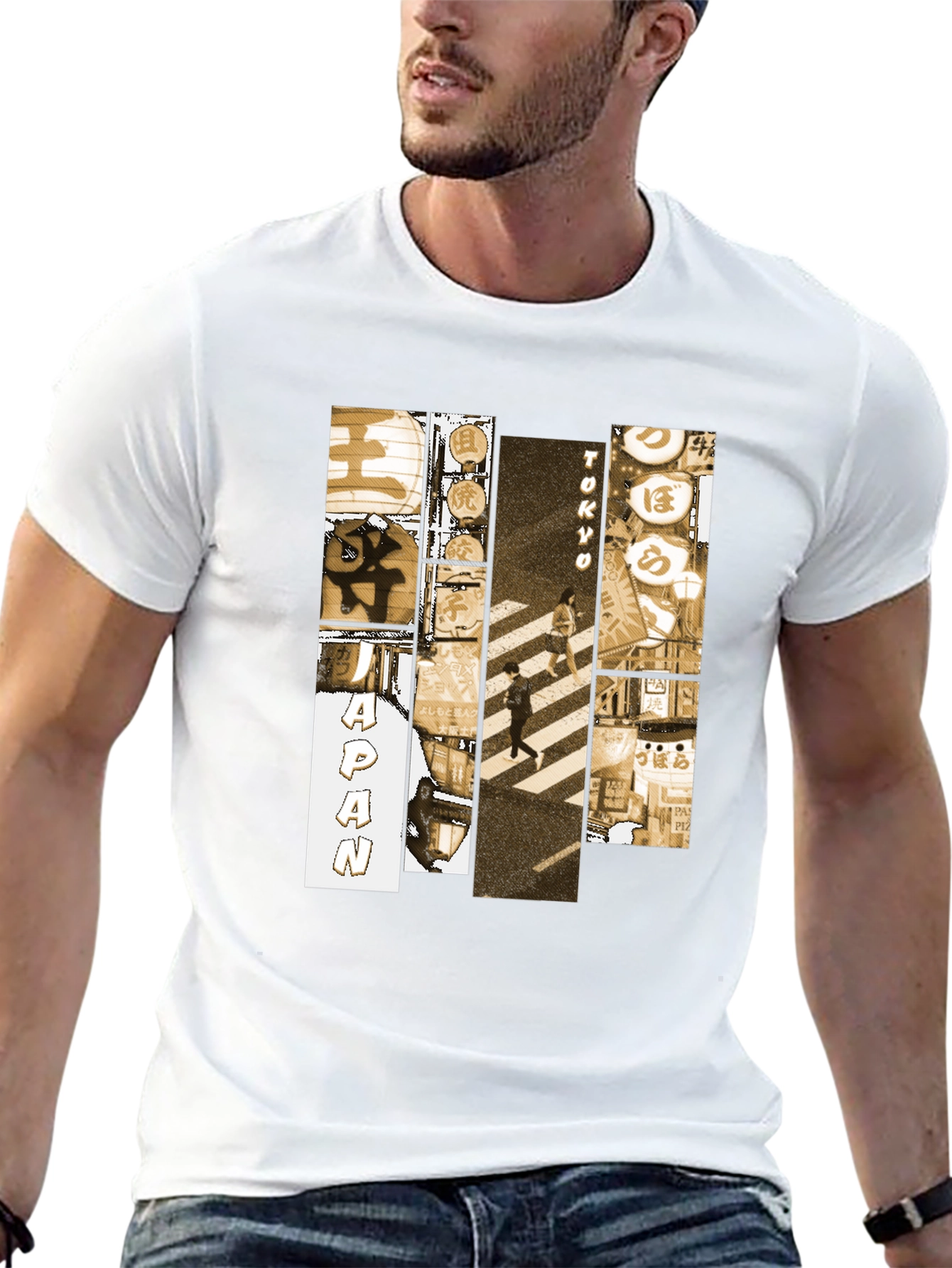Tokyo Japan Graphic Print Black T-Shirt