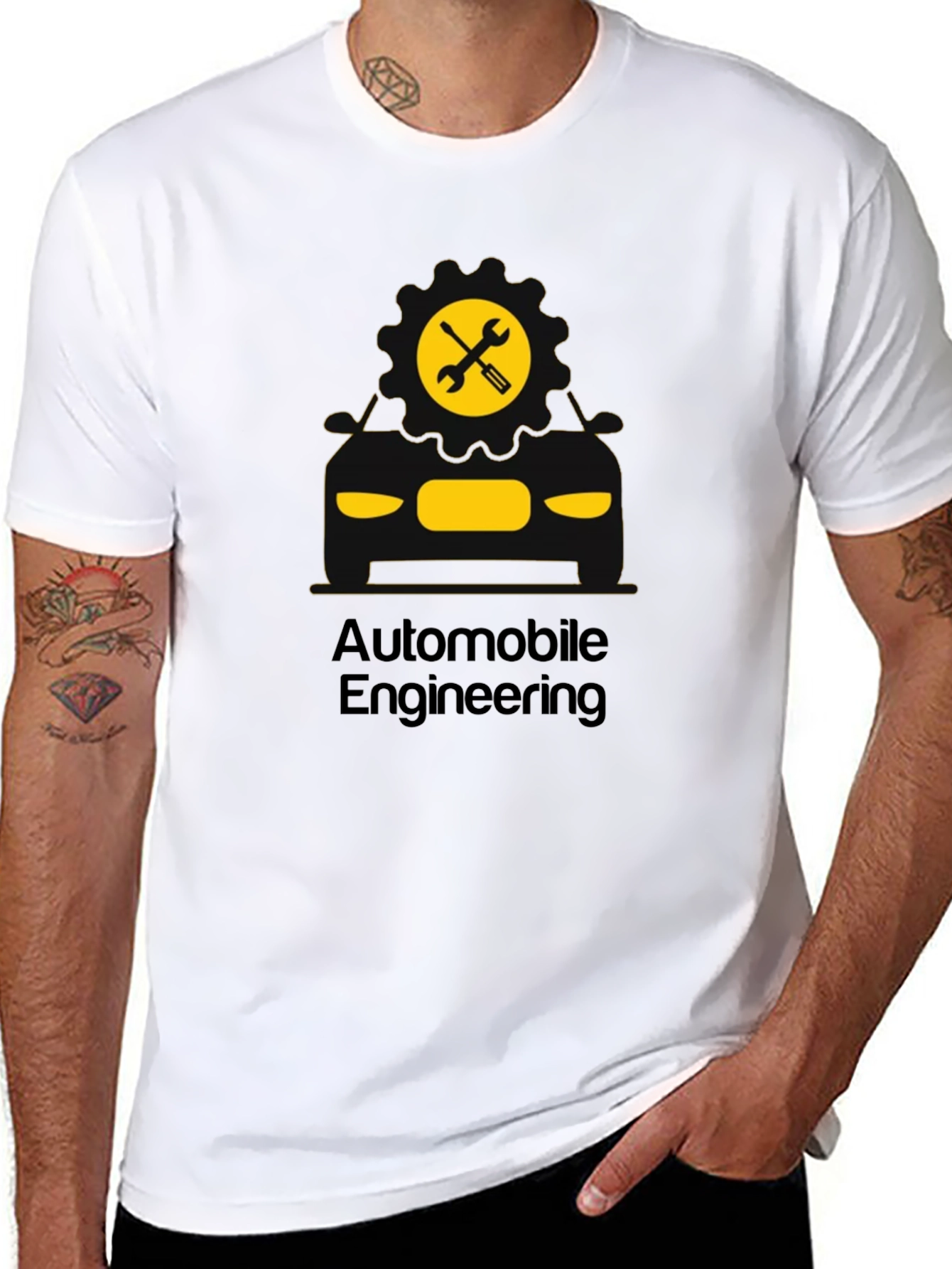 Automobile Engineering T-Shirt - Black Graphic Tee