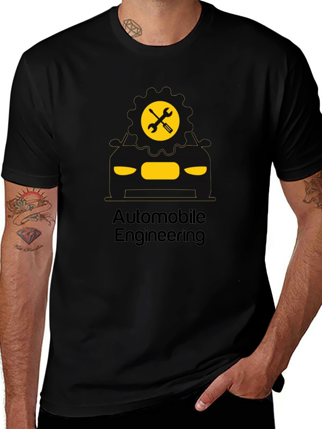 Automobile Engineering T-Shirt - Black Graphic Tee