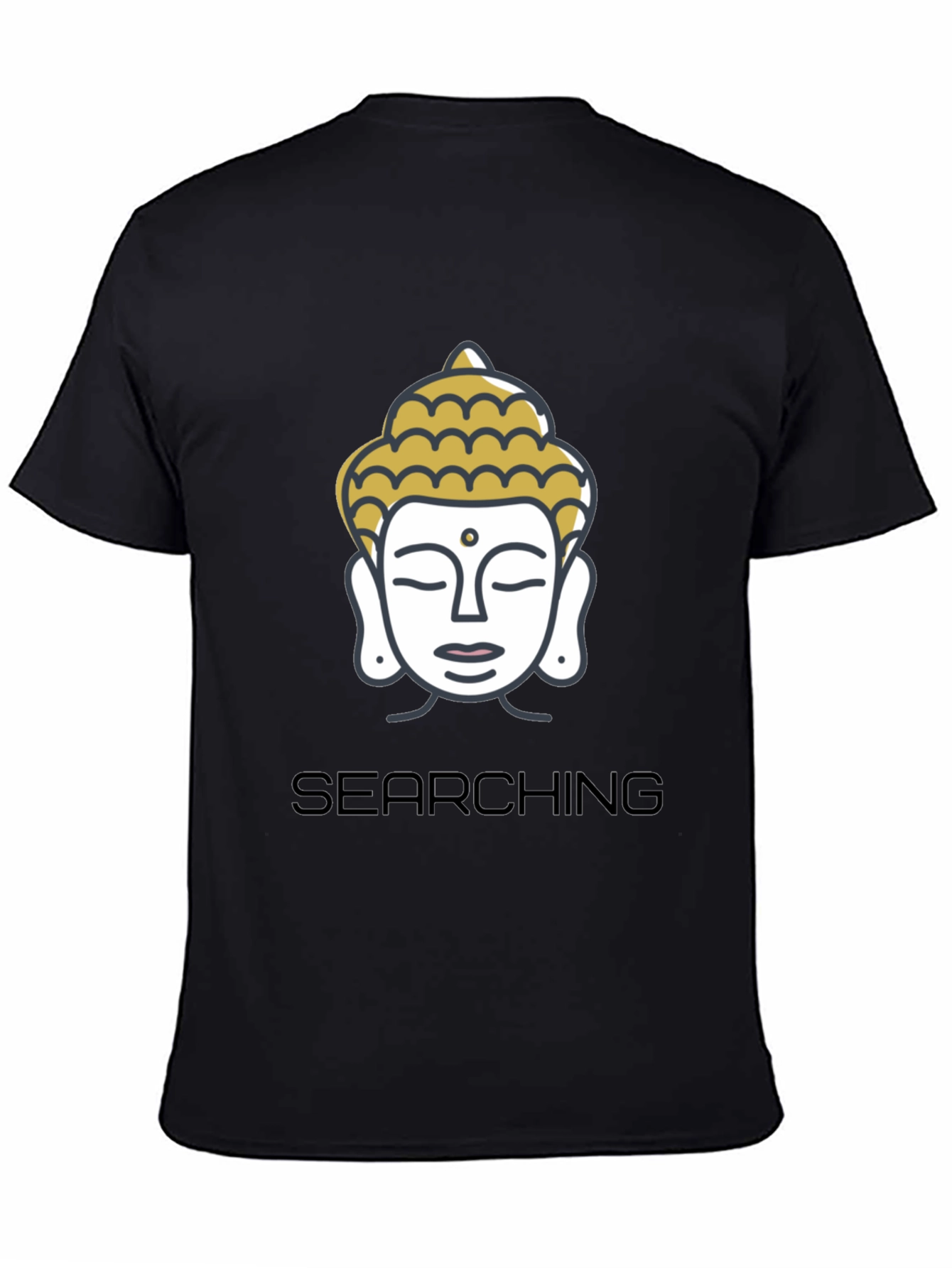 Searching Buddha Black Graphic Tee