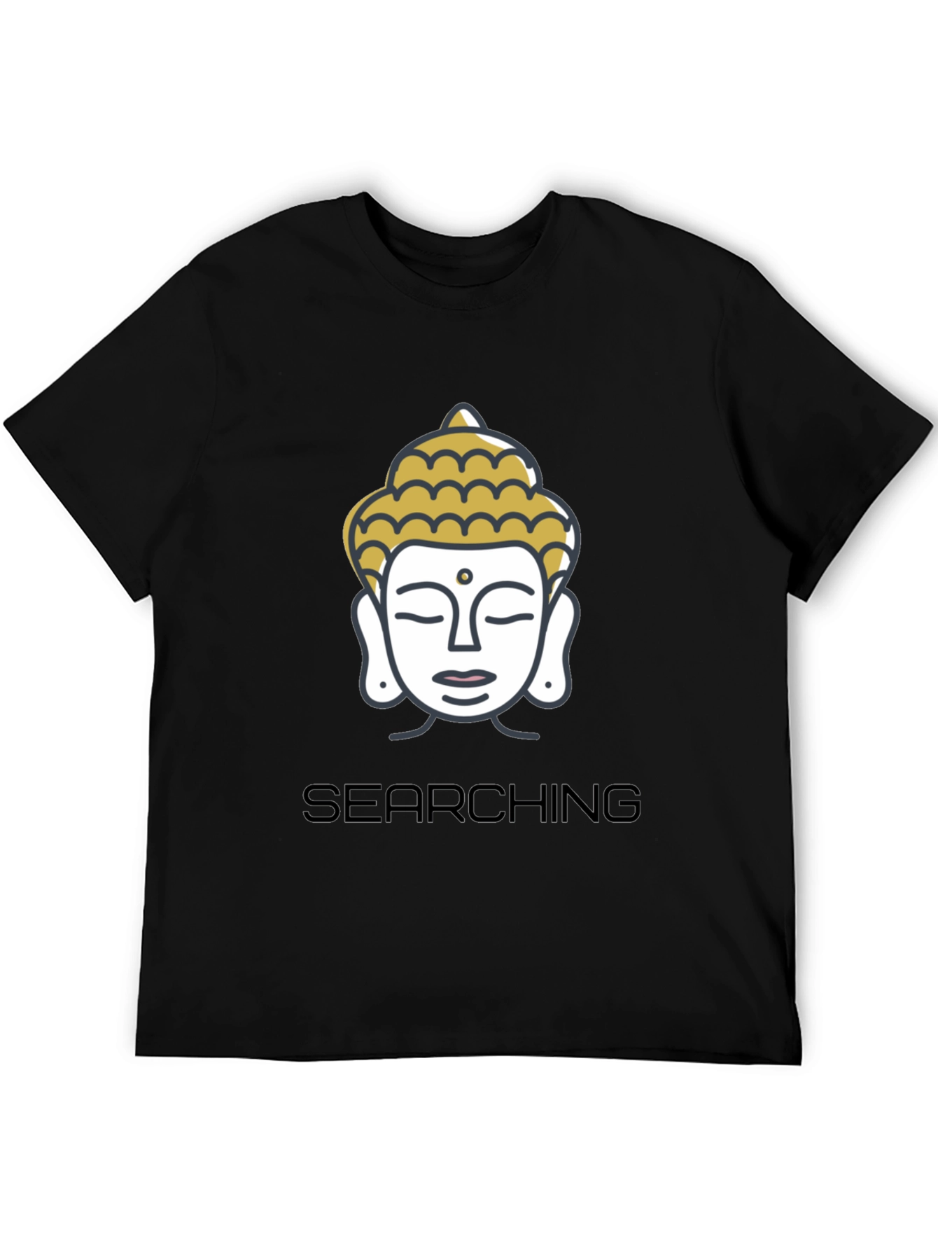 Searching Buddha Black Graphic Tee